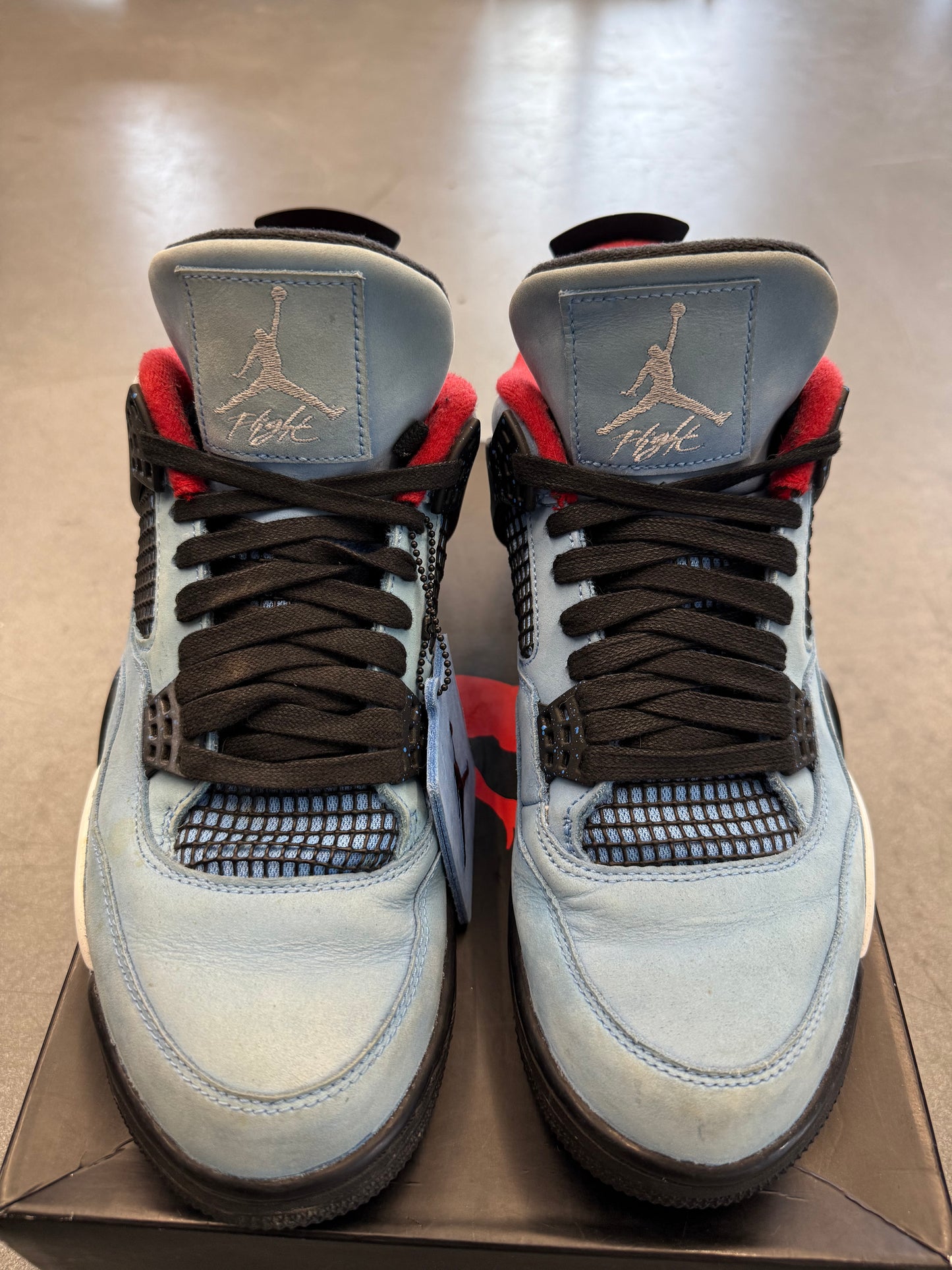 SIZE 10 JORDAN 4 RETRO TRAVIS SCOTT CACTUS JACK (PRE-OWNED WITH BOX)