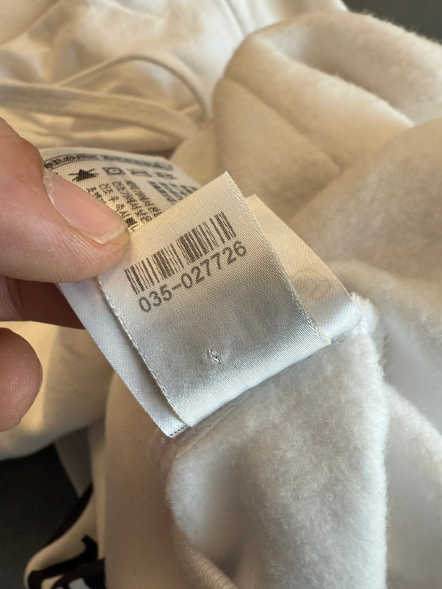 CHROME HEARTS VERTICAL LOGO ZIP UP HOODIE - WHITE