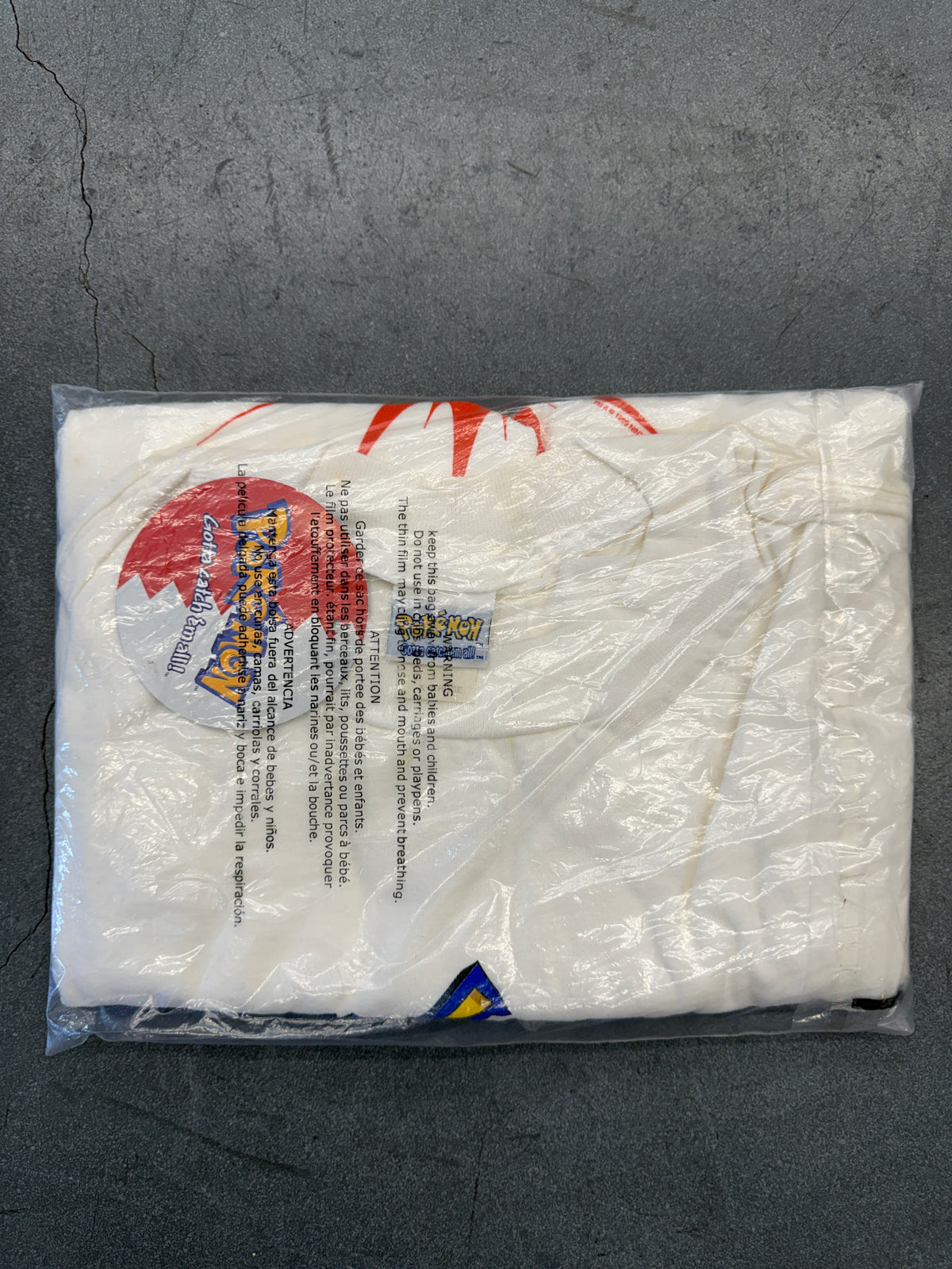 1999 POKEMON GOTTA CATCH 'EM ALL! POKE BALL TEE (SEALED IN BAG NEW WITH TAGS)
