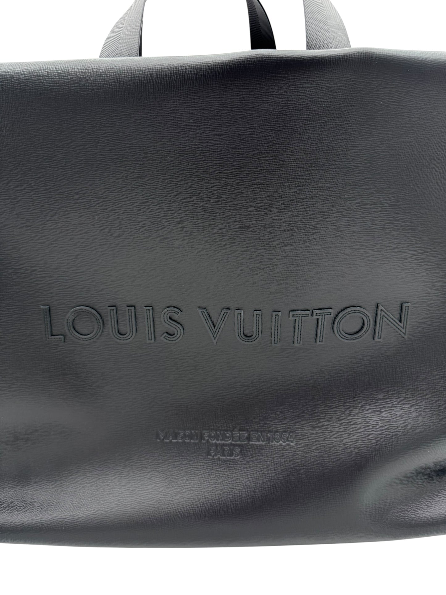 2025 LOUIS VUITTON SHOPPER TOTE GM BAG BLACK LEATHER