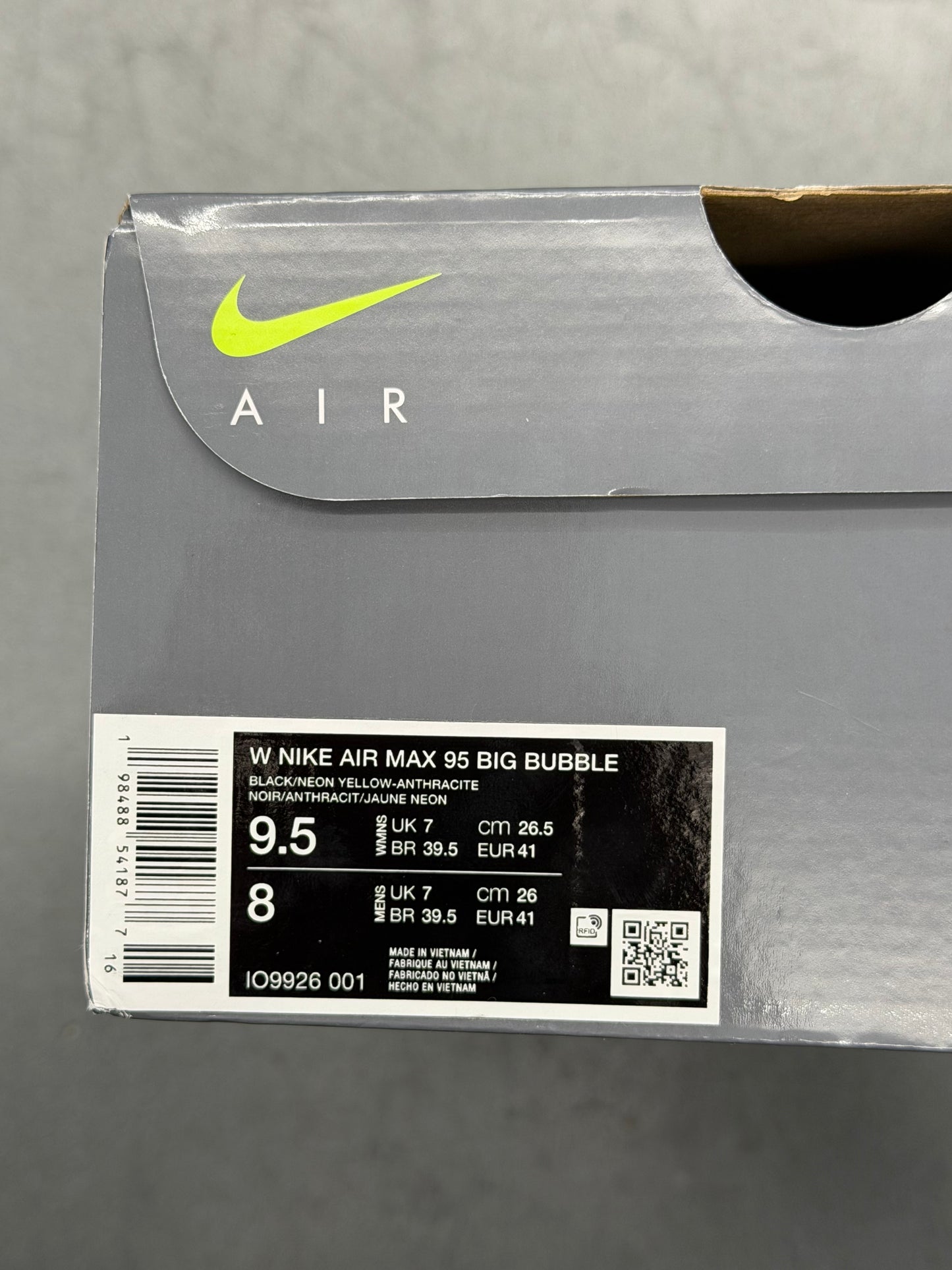 2026 WOMEN'S NIKE AIR MAX 95 BIG BUBBLE NEON (W/ BOX)