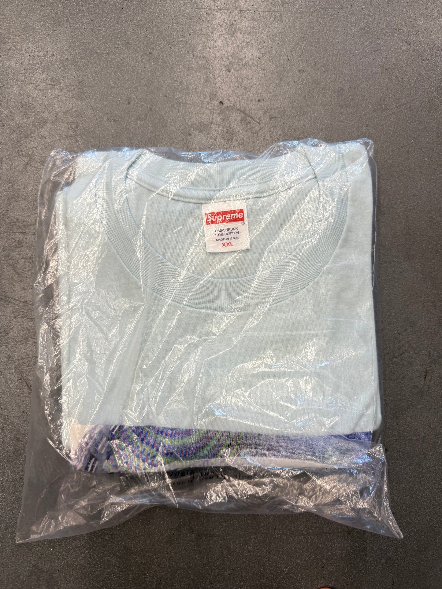 FW22 SUPREME DYLAN TEE PALE BLUE 2XL