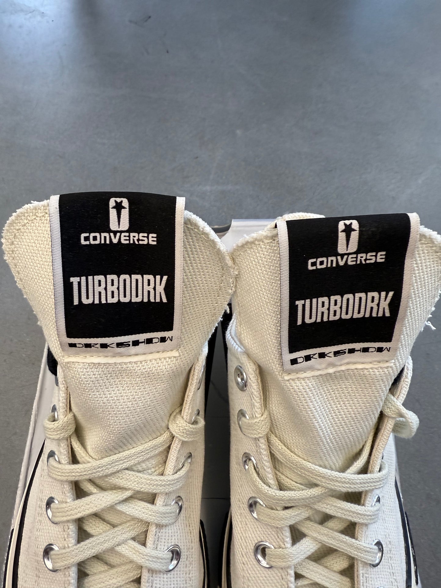 2021 SIZE 8 CONVERSE TURBODRK CHUCK TAYLOR ALL STAR 70 OX RICK OWENS DRKSHDW LOW WHITE (WITH BOX)