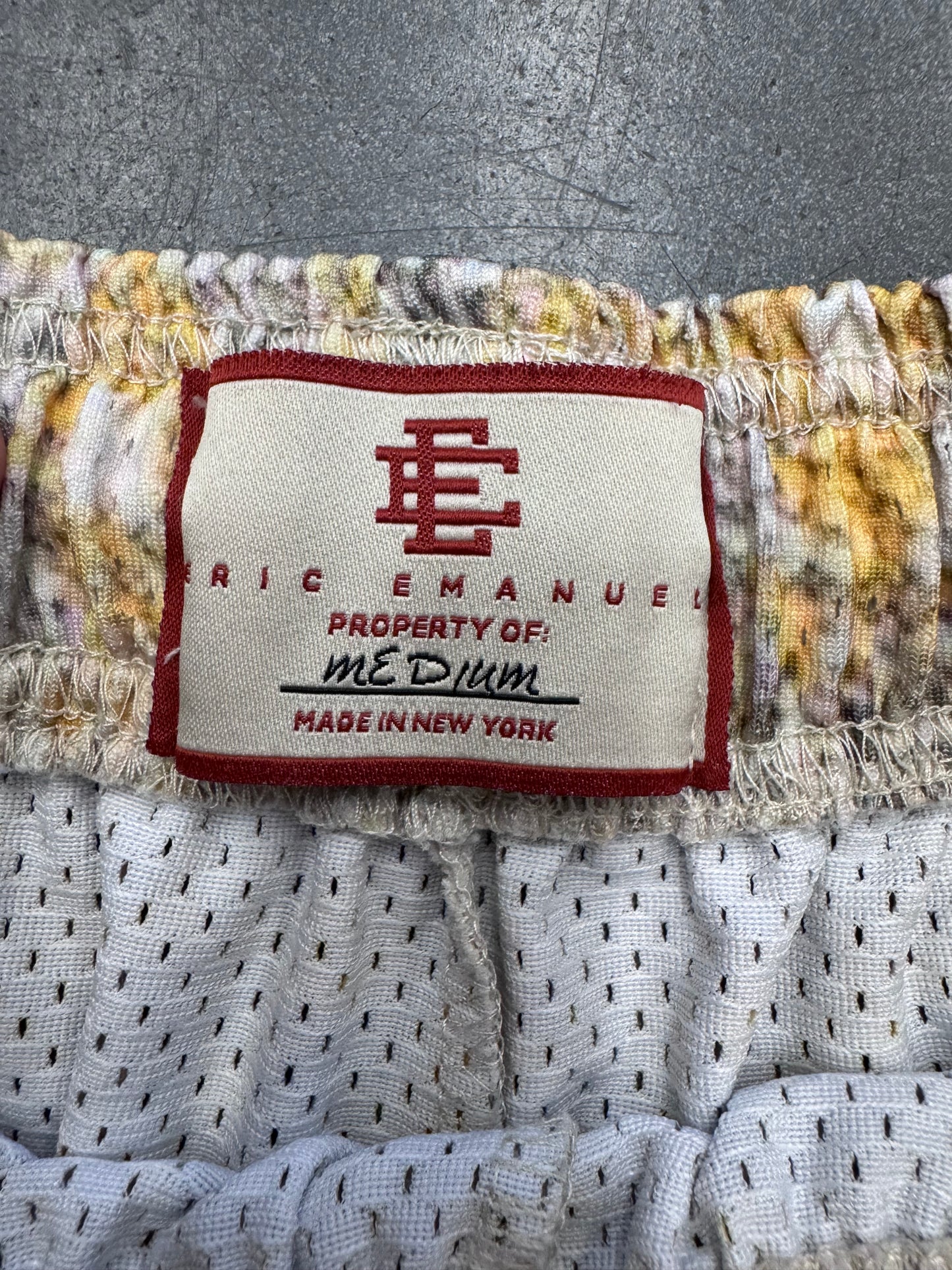 SS20 ERIC EMANUEL EE BASIC RUG SHORT - GRAY/YELLOW