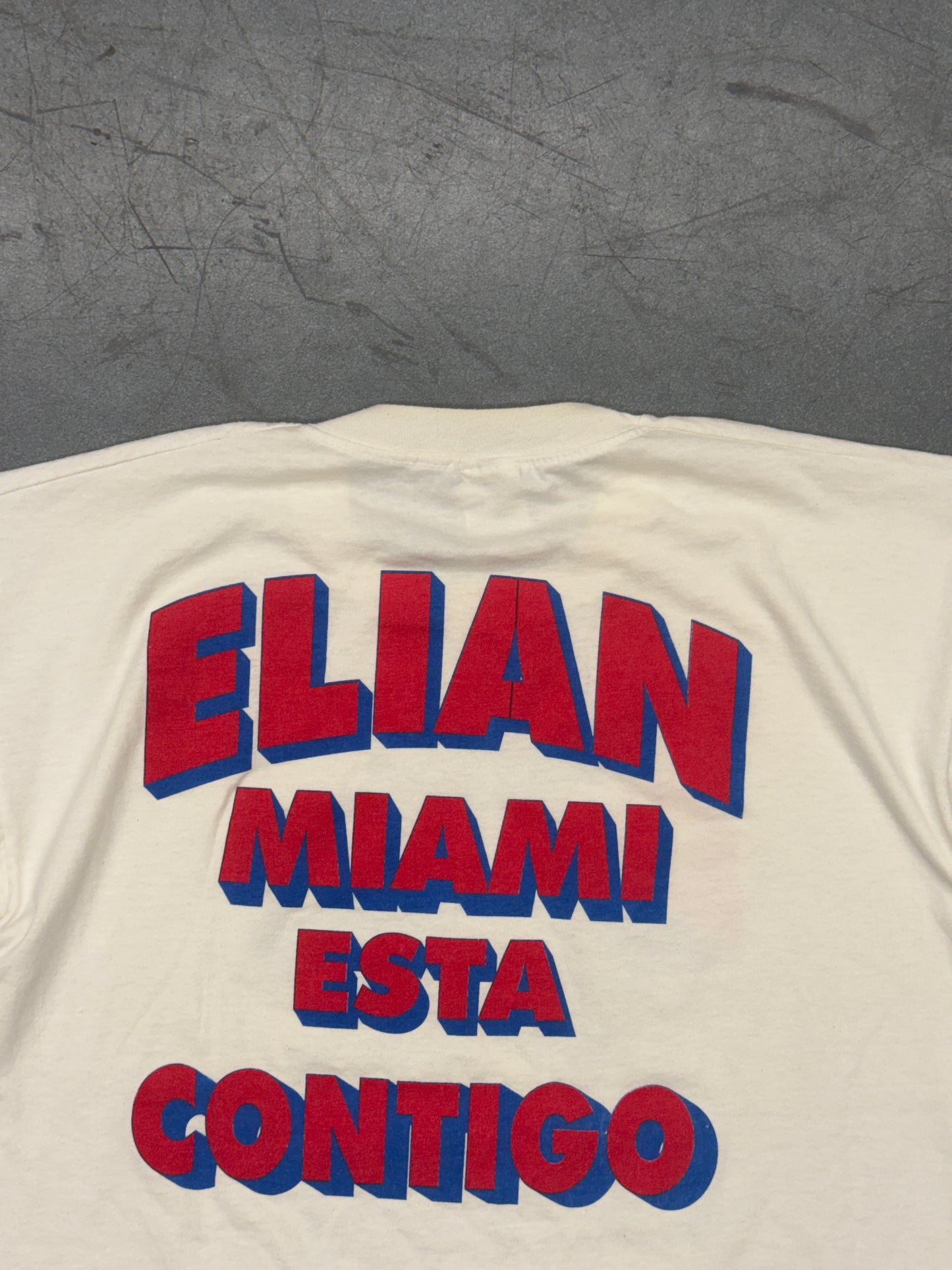 90S ELIAN GONZALEZ MIAMI ESTA CONTIGO TEE (FOTL BEST TAG)