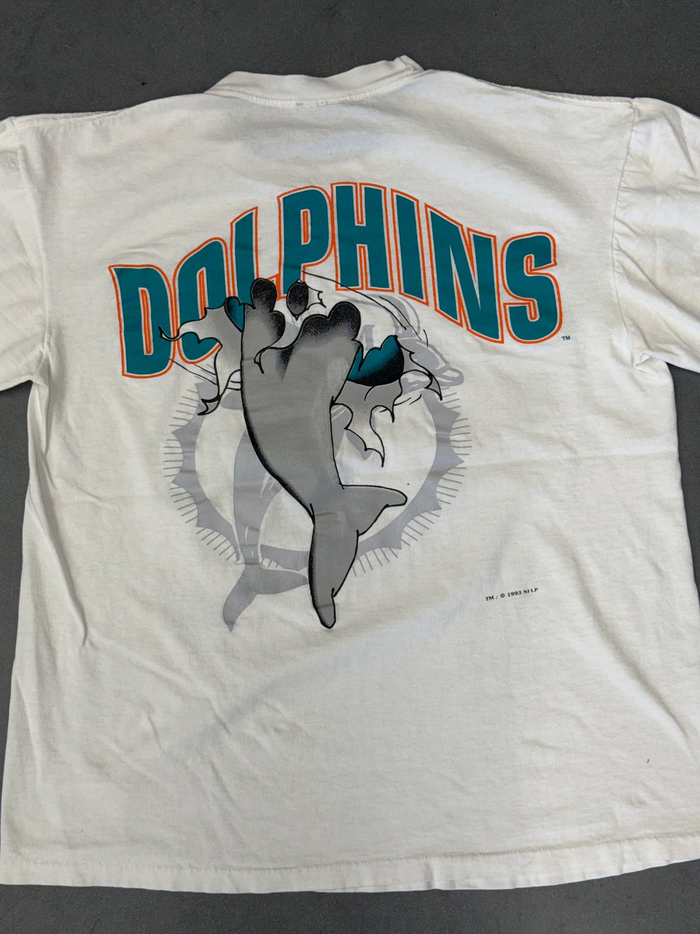 1993 NFL MIAMI DOLPHINS BREAKTHROUGH TEE (NUTMEG TAG)