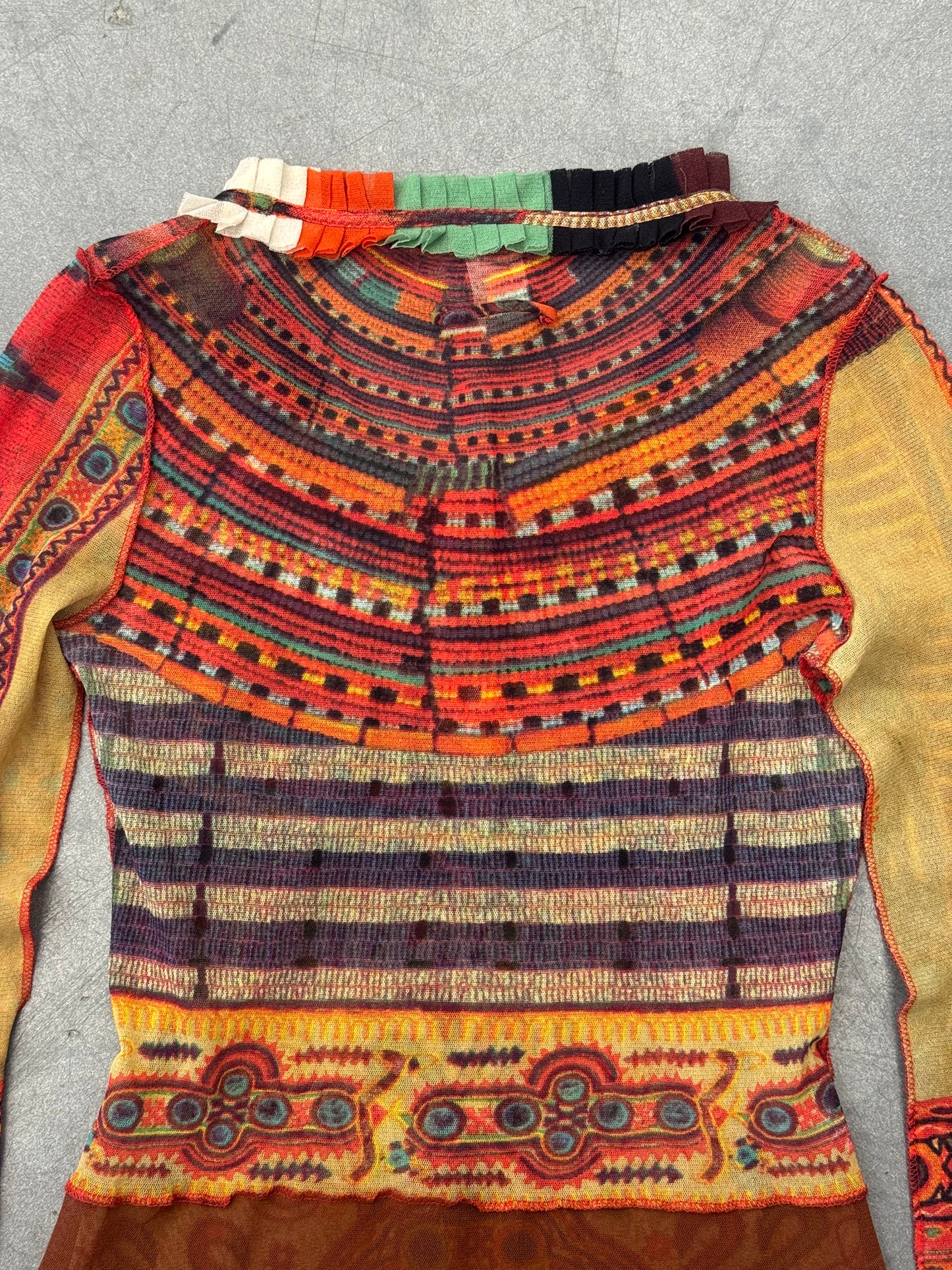 SS94 JEAN PAUL GAULTIER 'LES' TATOUAGES' MESH EMBELLISHED TOP
