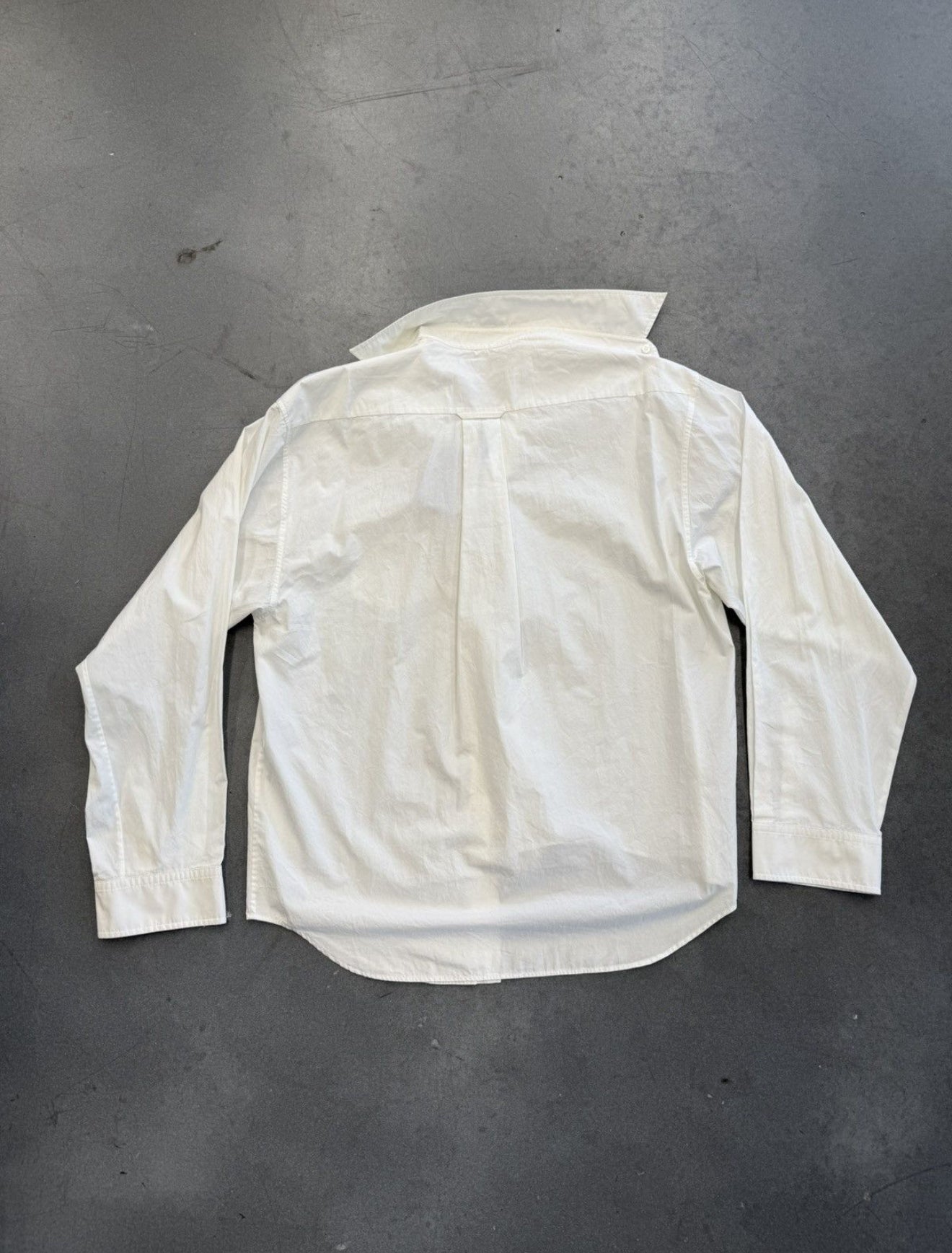 BALENCIAGA TWISTED WHITE POPLIN BUTTON UP SHIRT XS NWT