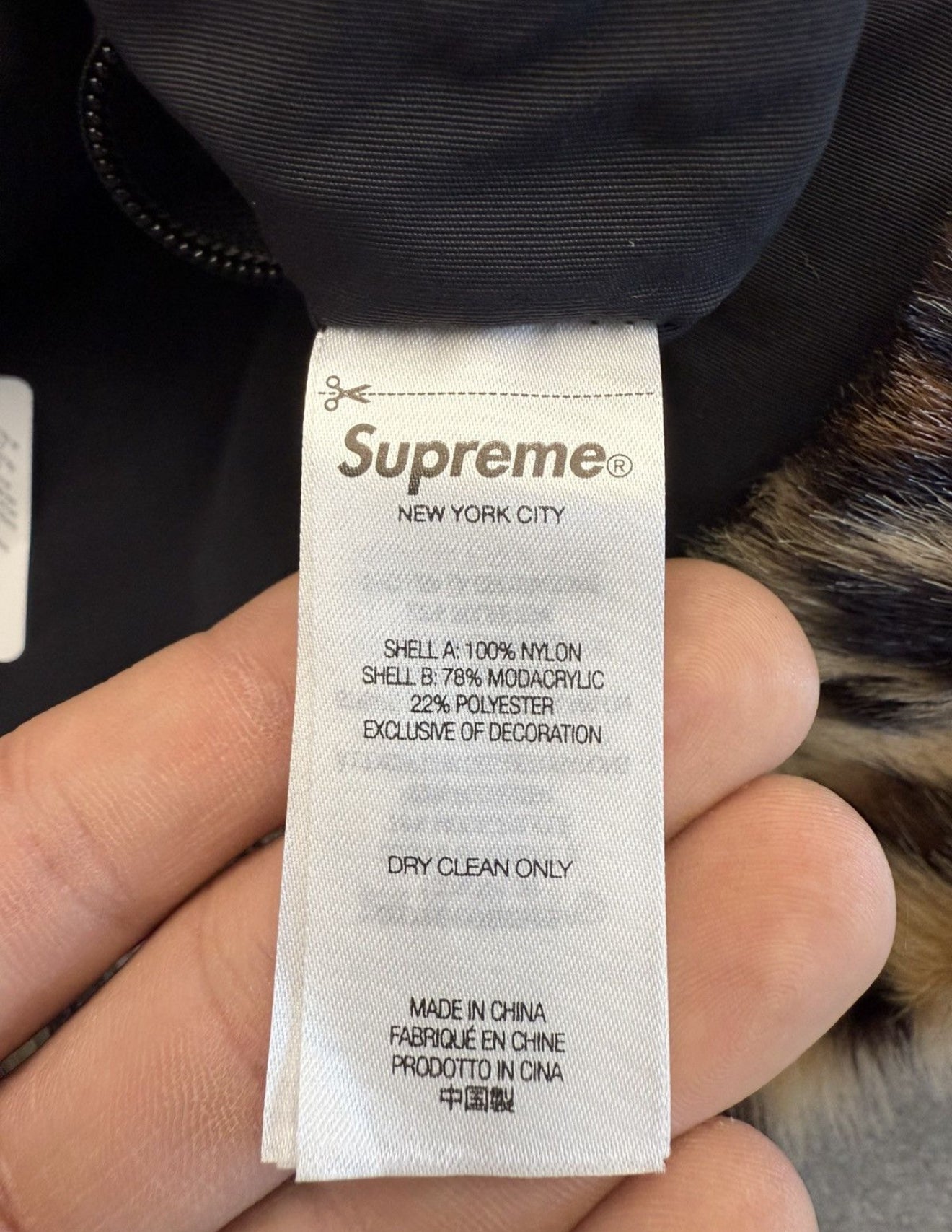 SS25 SUPREME FAUX FUR REVERSIBLE HOODED TRACK JACKET - NWT