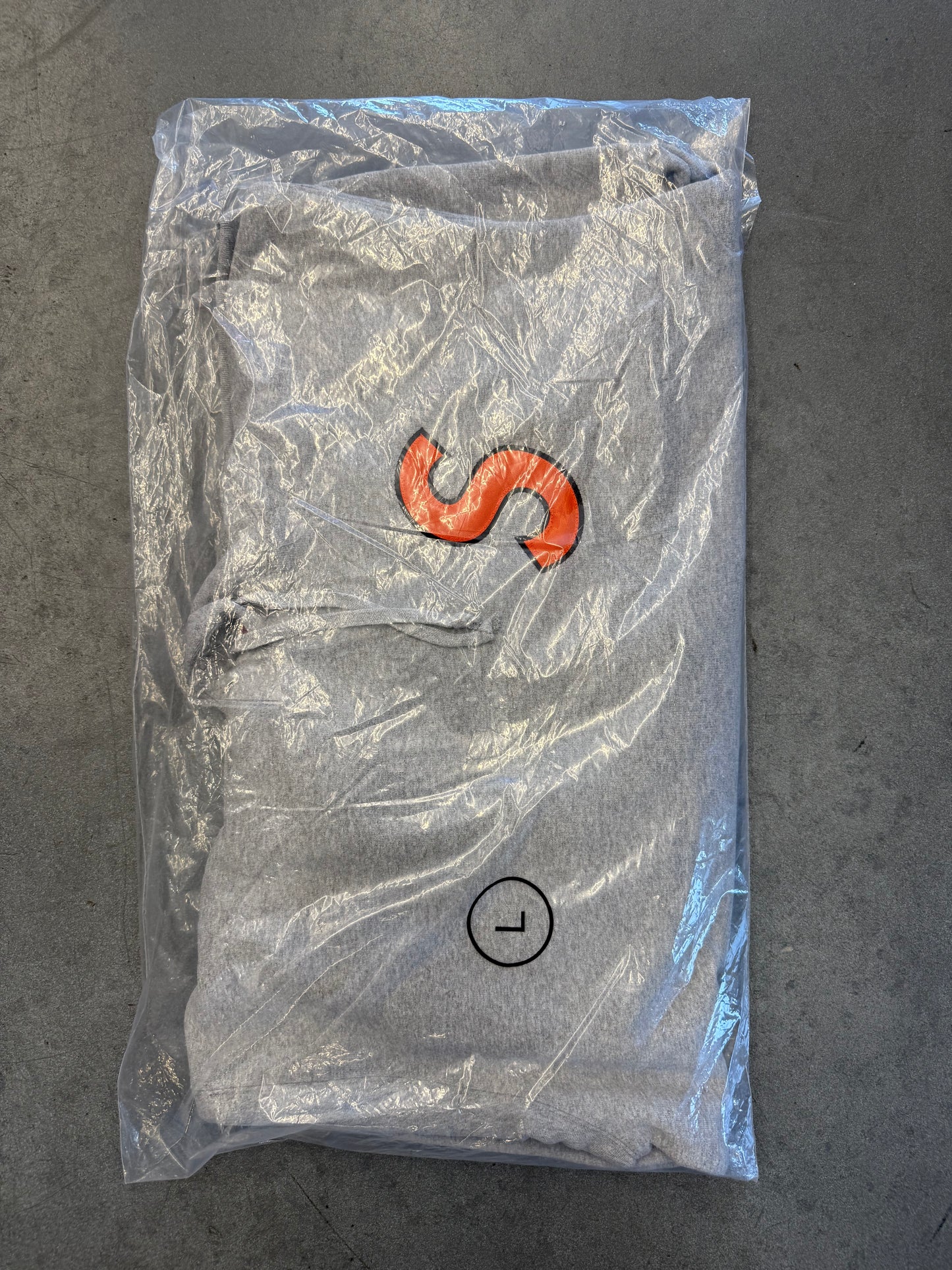 SS25 SUPREME S LOGO HOODED SWEATSHIRT - ASH GREY (NEW) - L