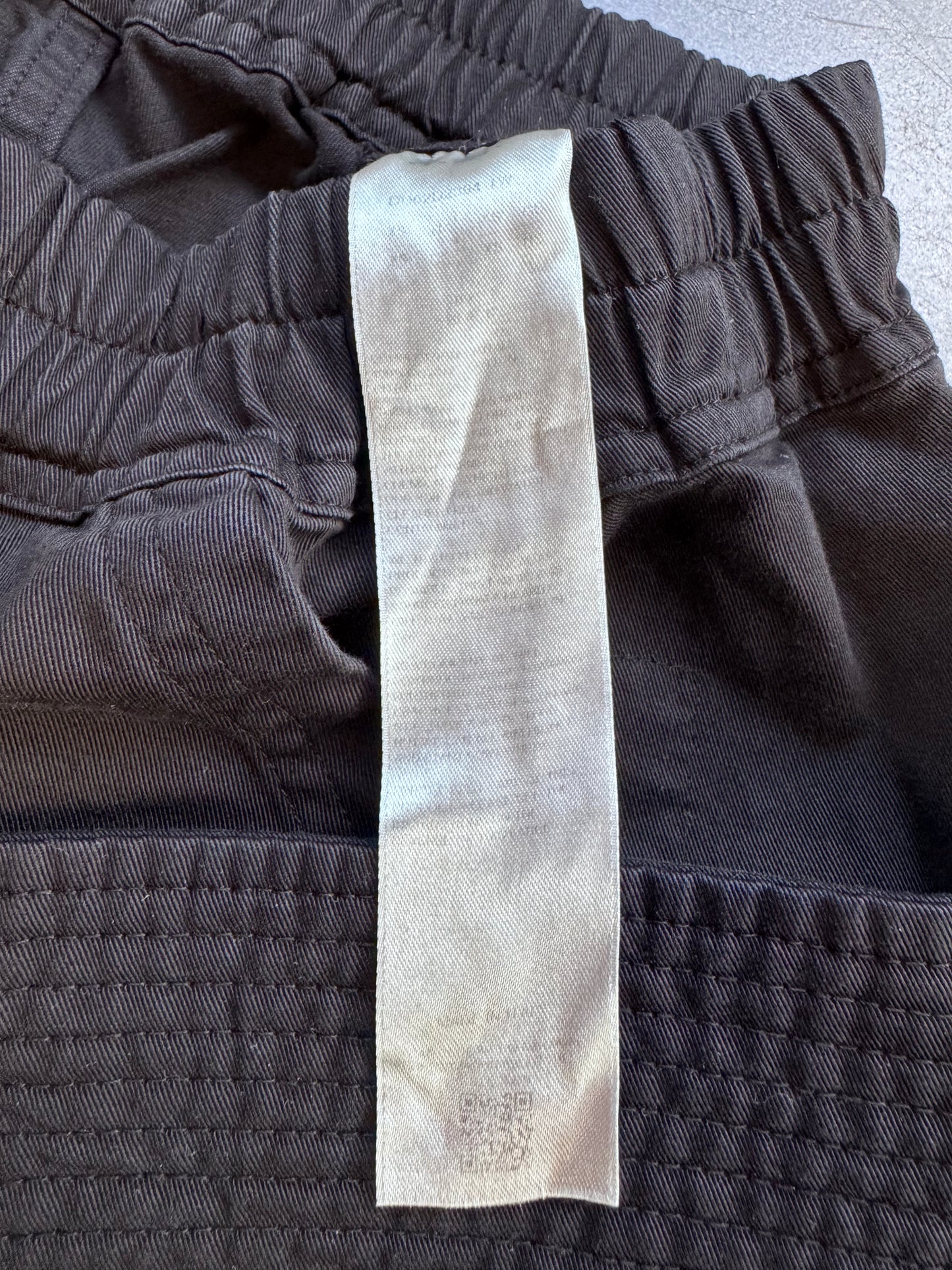 RICK OWENS DRKSHDW CREATCH WIDE CARGO DRAWSTRING PANTS - BLACK (XS) (NEW WITH TOTE)
