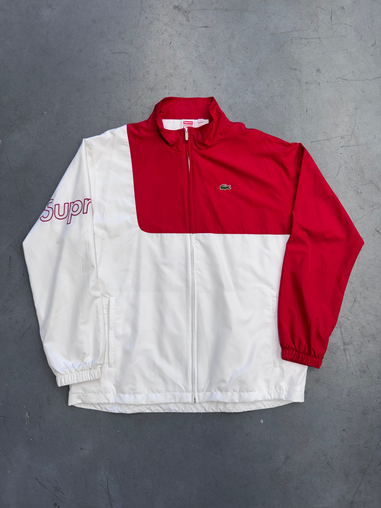 FW19 SUPREME LACOSTE PUFFY ZIPPER / TRACK PANTS