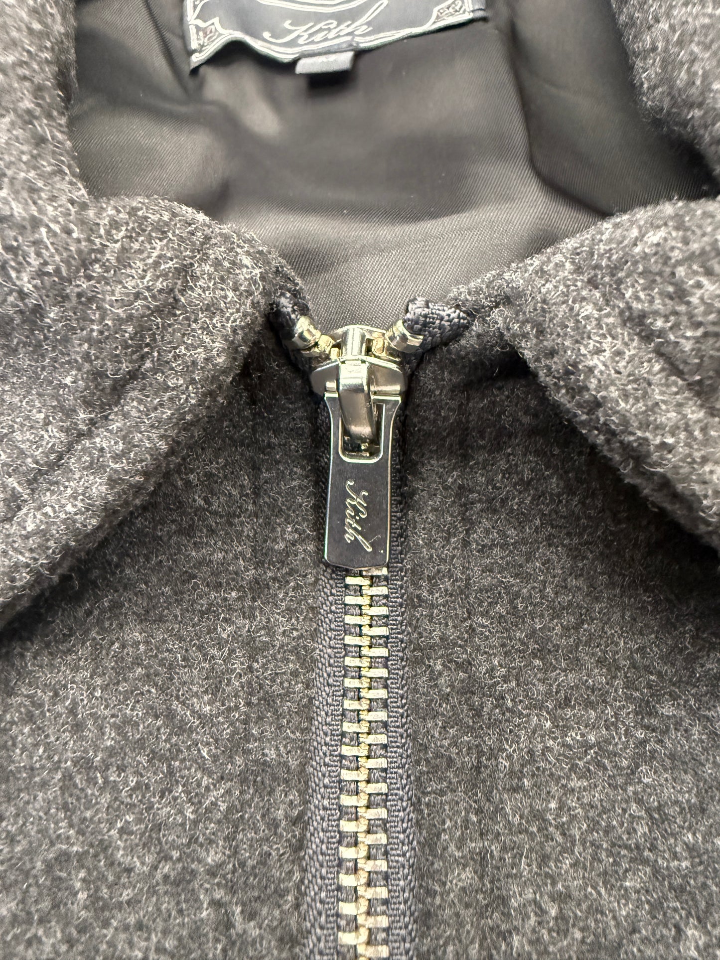 KITH FELTED JERSEY LANE COACHES JACKET - HEATHER CHARCOAL
