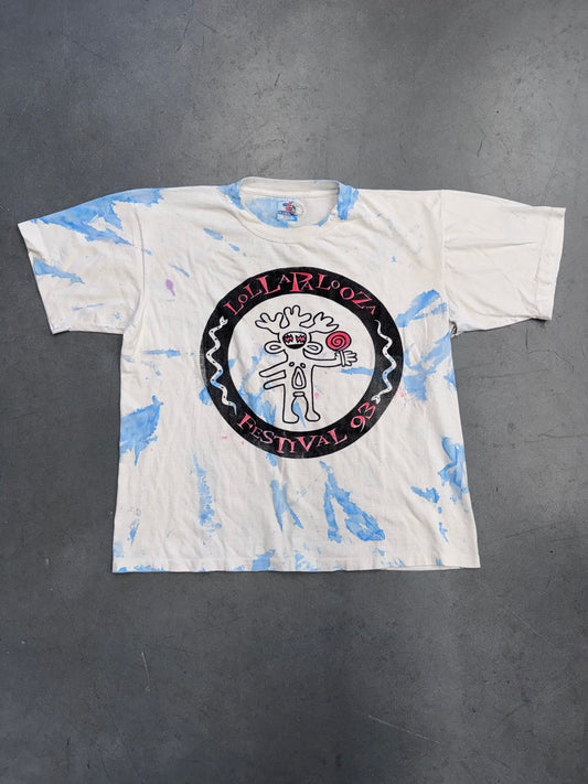 1993 LOLLAPALOOZA FESTIVAL 93 PARKING LOT BOOT TIE-DYE TEE (T-AMERICA TAG)