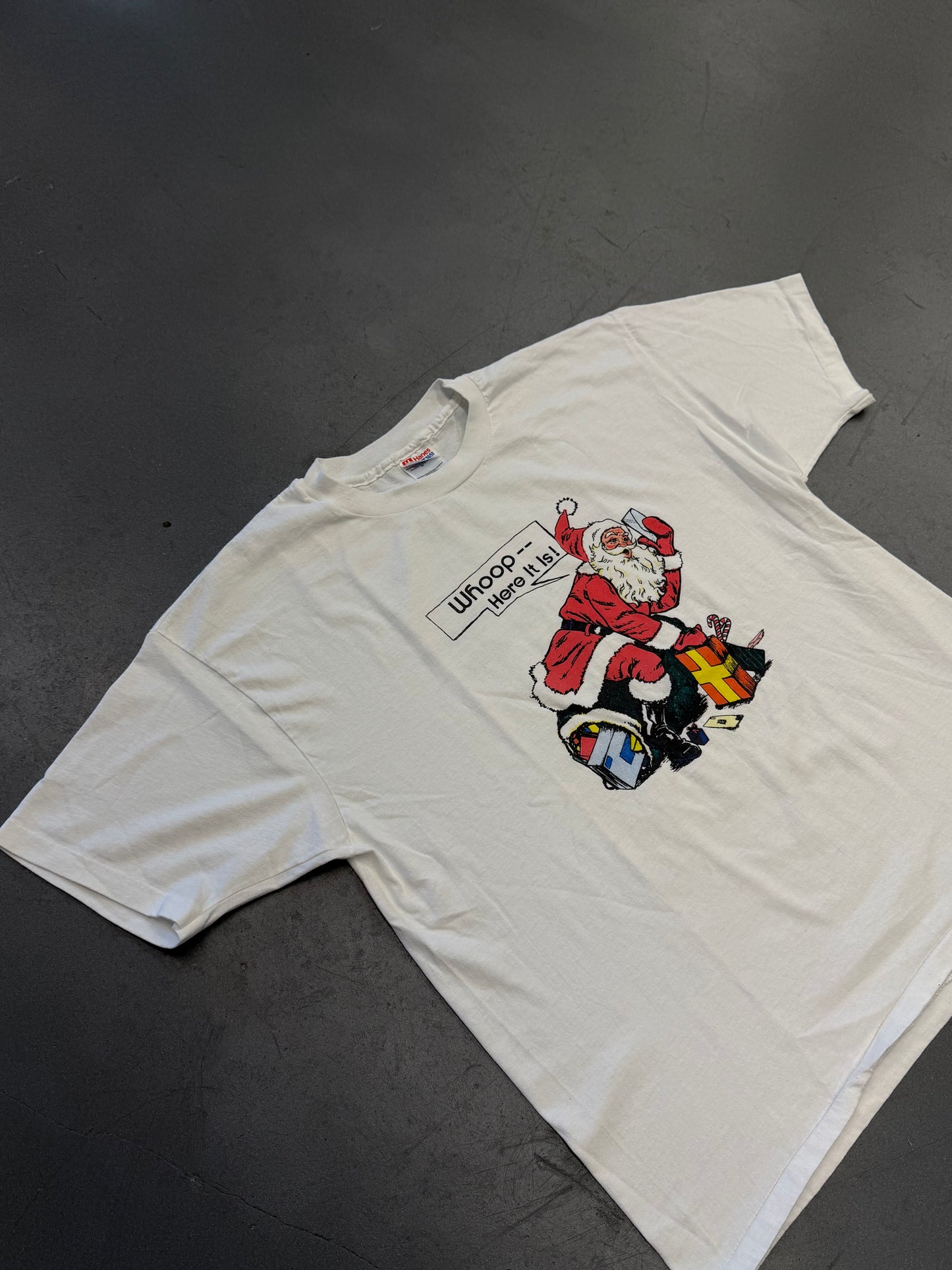 1994 SANTA WHOOP HERE IT IS POSTAL SERVICE TEE (HANES HEAVYWEIGHT TAG)