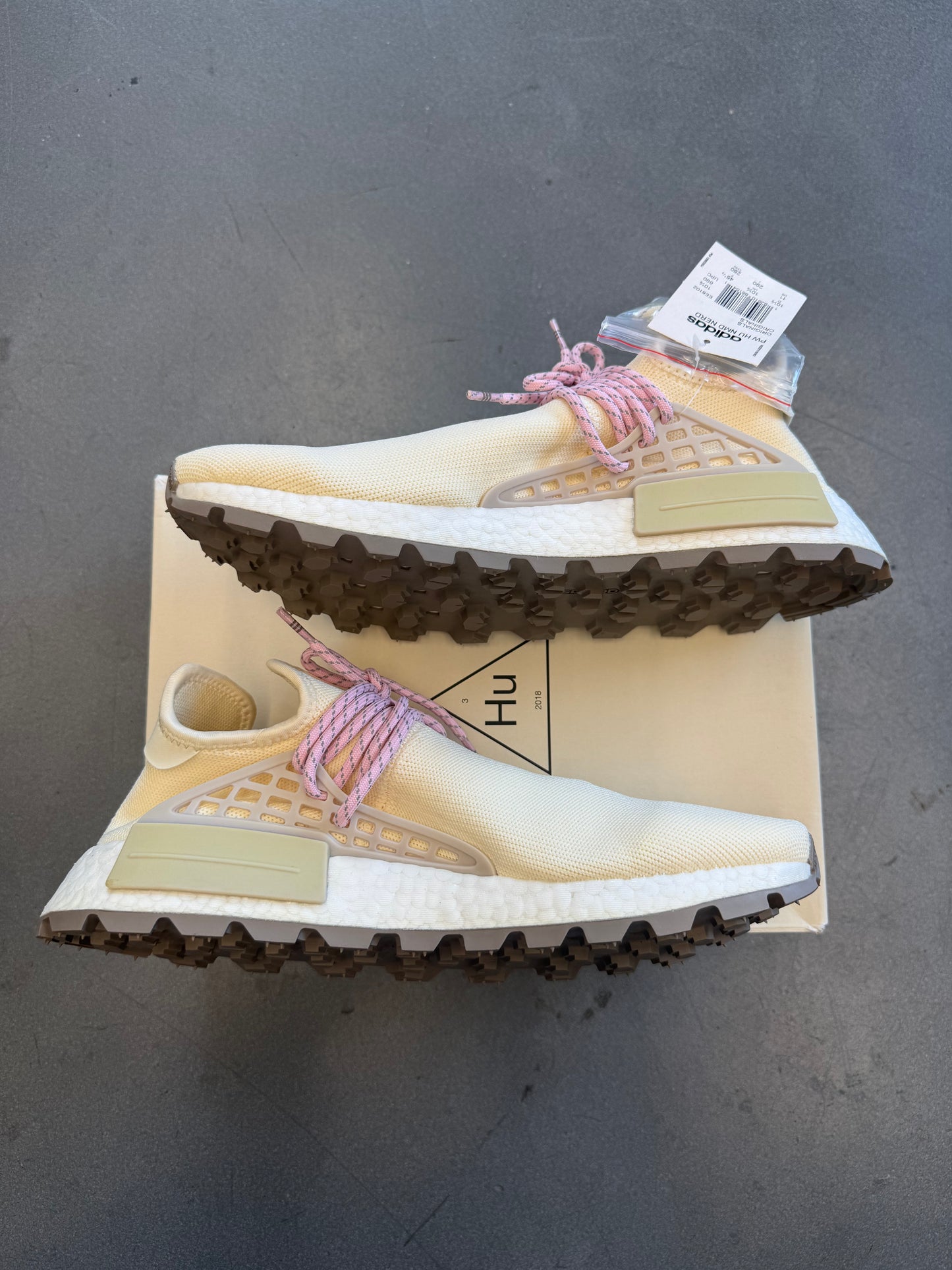 SIZE 11 ADIDAS NMD HU PHARRELL NERD CREAM (BRAND NEW WITH BOX)