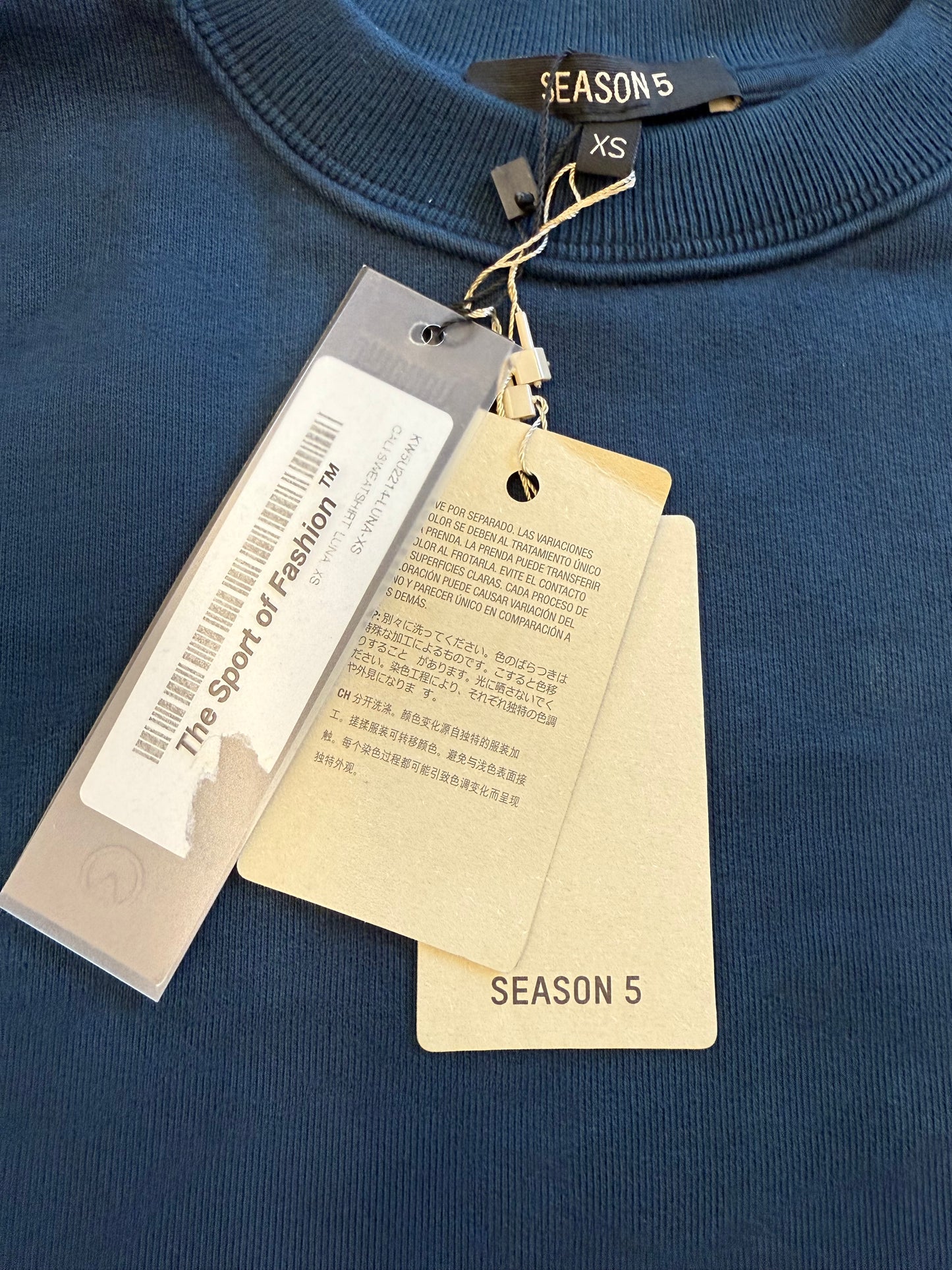 YEEZY SEASON 5 CALI CREWNECK - NAVY (XS) (NWT)