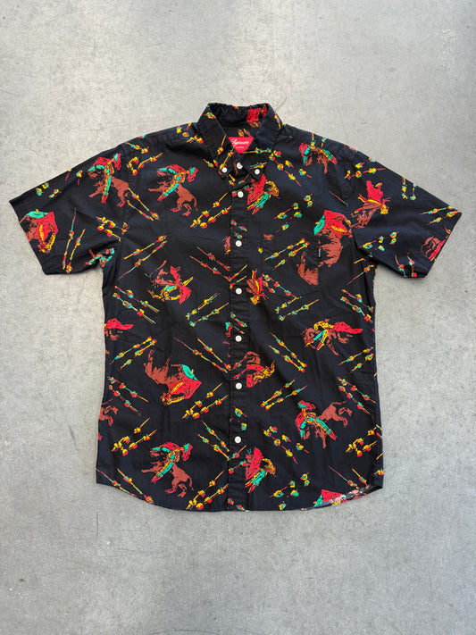 SS13 SUPREME MATADOR SHORT SLEEVE BUTTON-UP SHIRT - BLACK