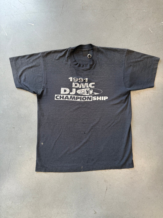 1991 DMC DJ CHAMPIONSHIP TEE (FADED BLACK TAG)