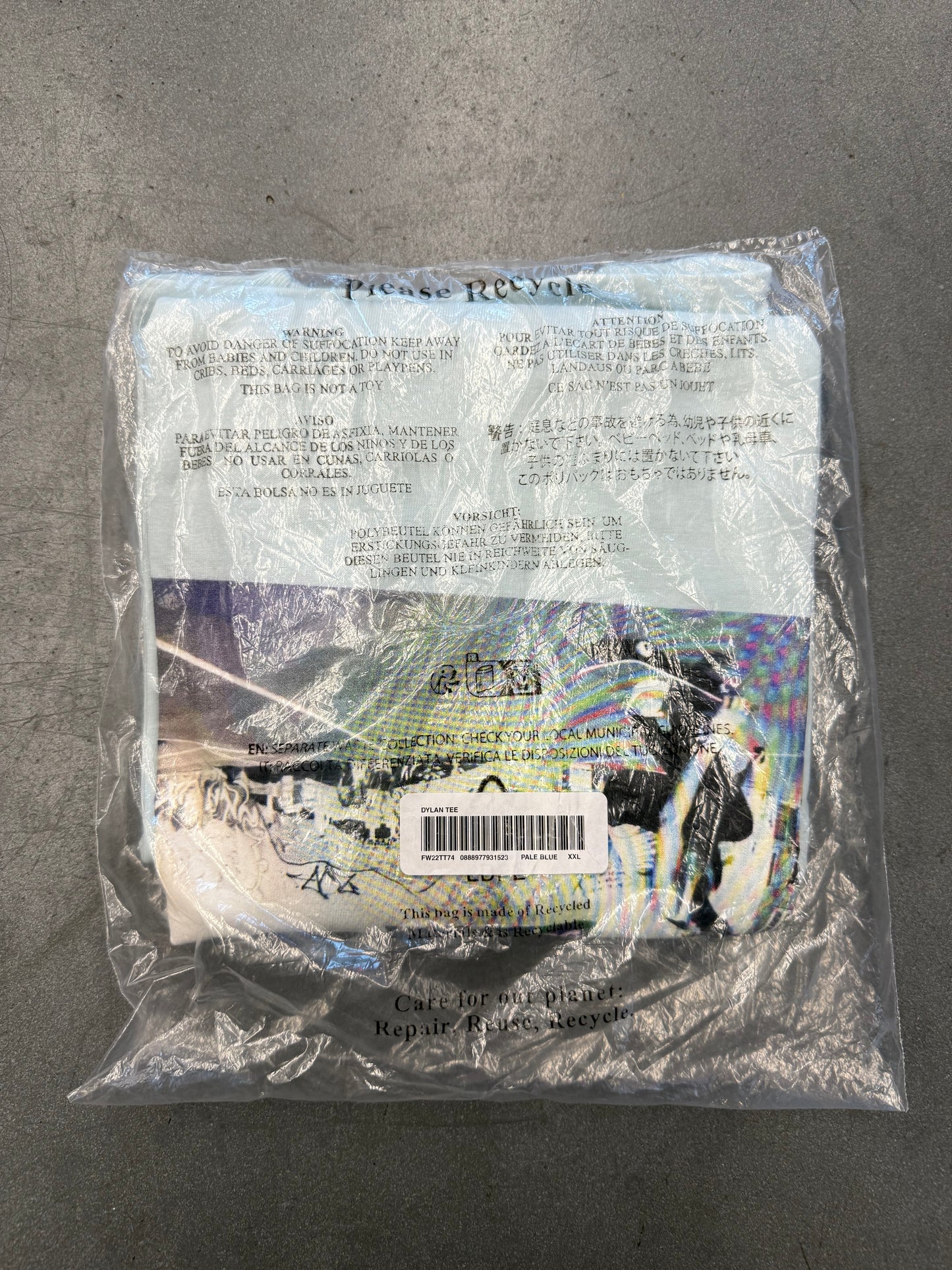 FW22 SUPREME DYLAN TEE PALE BLUE 2XL