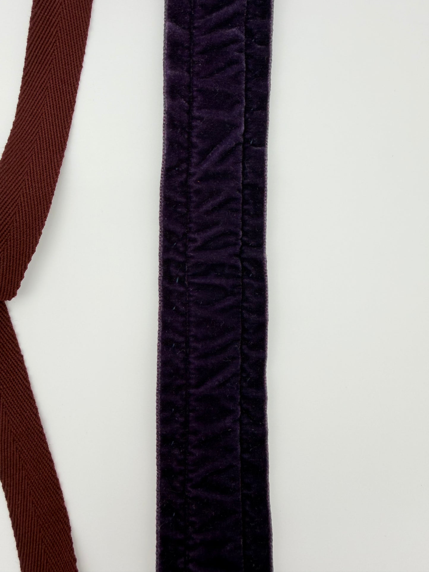 VINTAGE PRADA VELVET GEMSTONE TIE-STRAP BELT