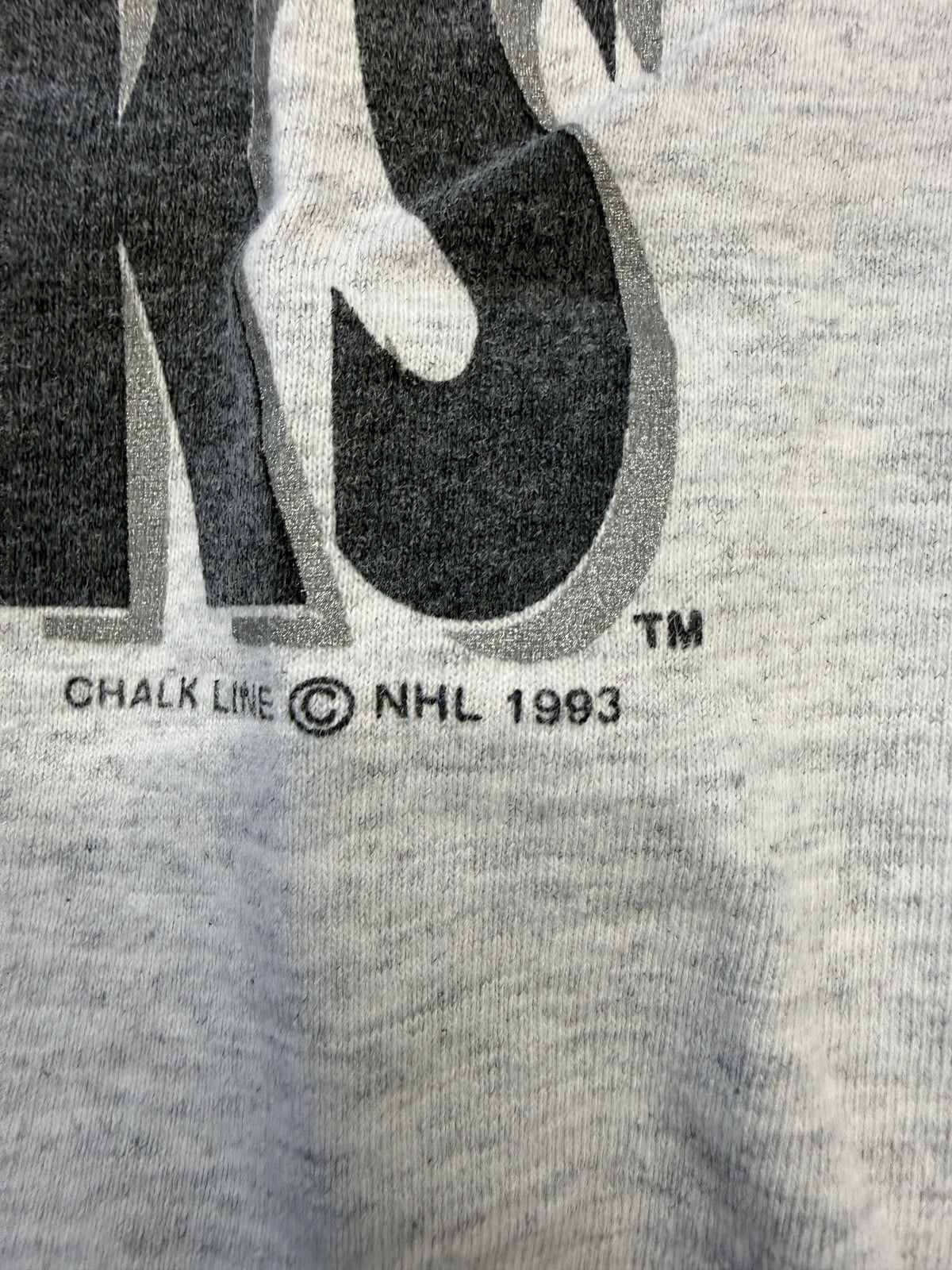 1993 NHL MIGHTY DUCKS CHALK LINE TEE (PULLED TAG)