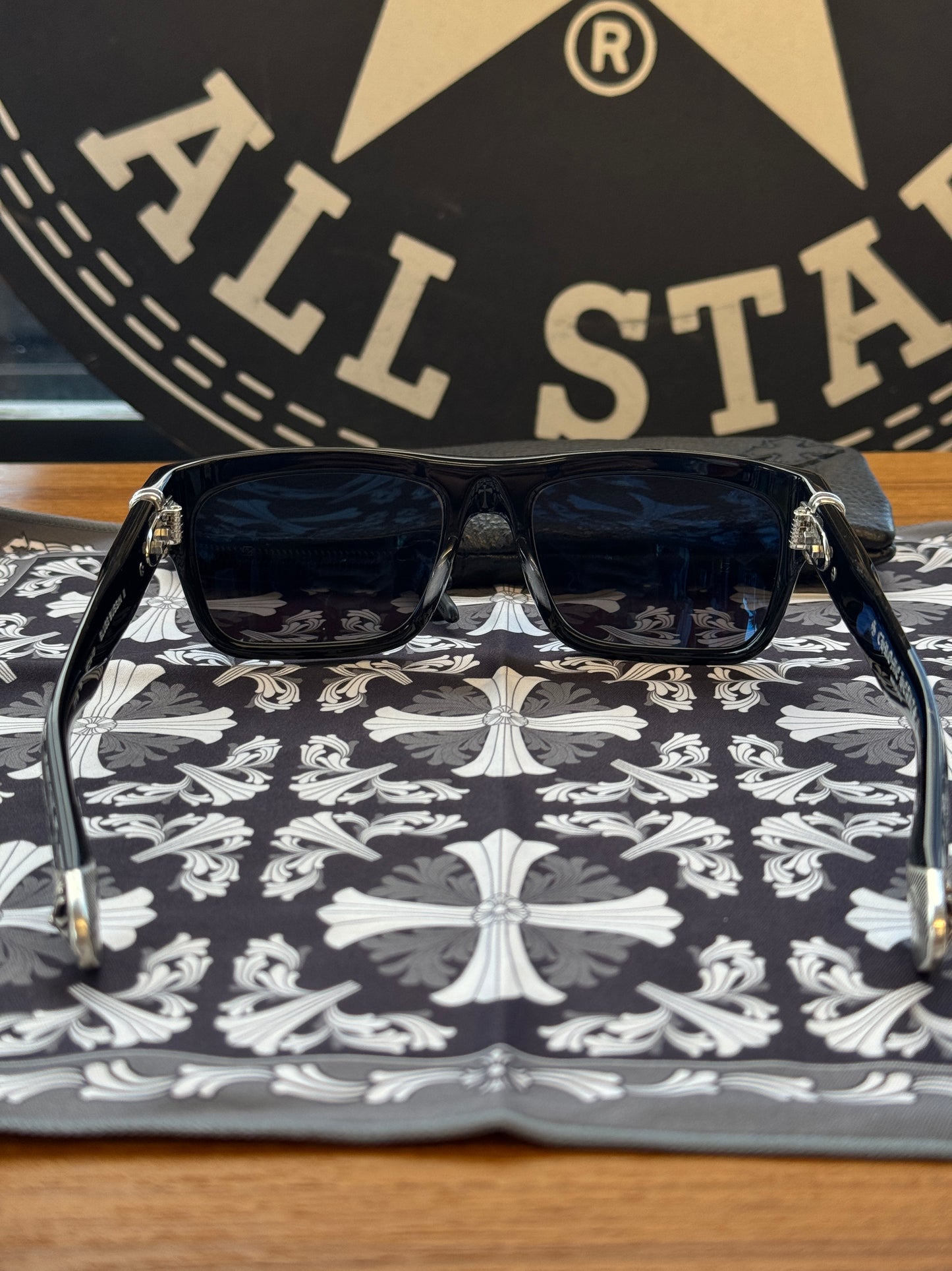 CHROME HEARTS SLUSS BUSSIN II BLACK SUNGLASSES + SILVER HARDWARE (COMES WITH CASE)