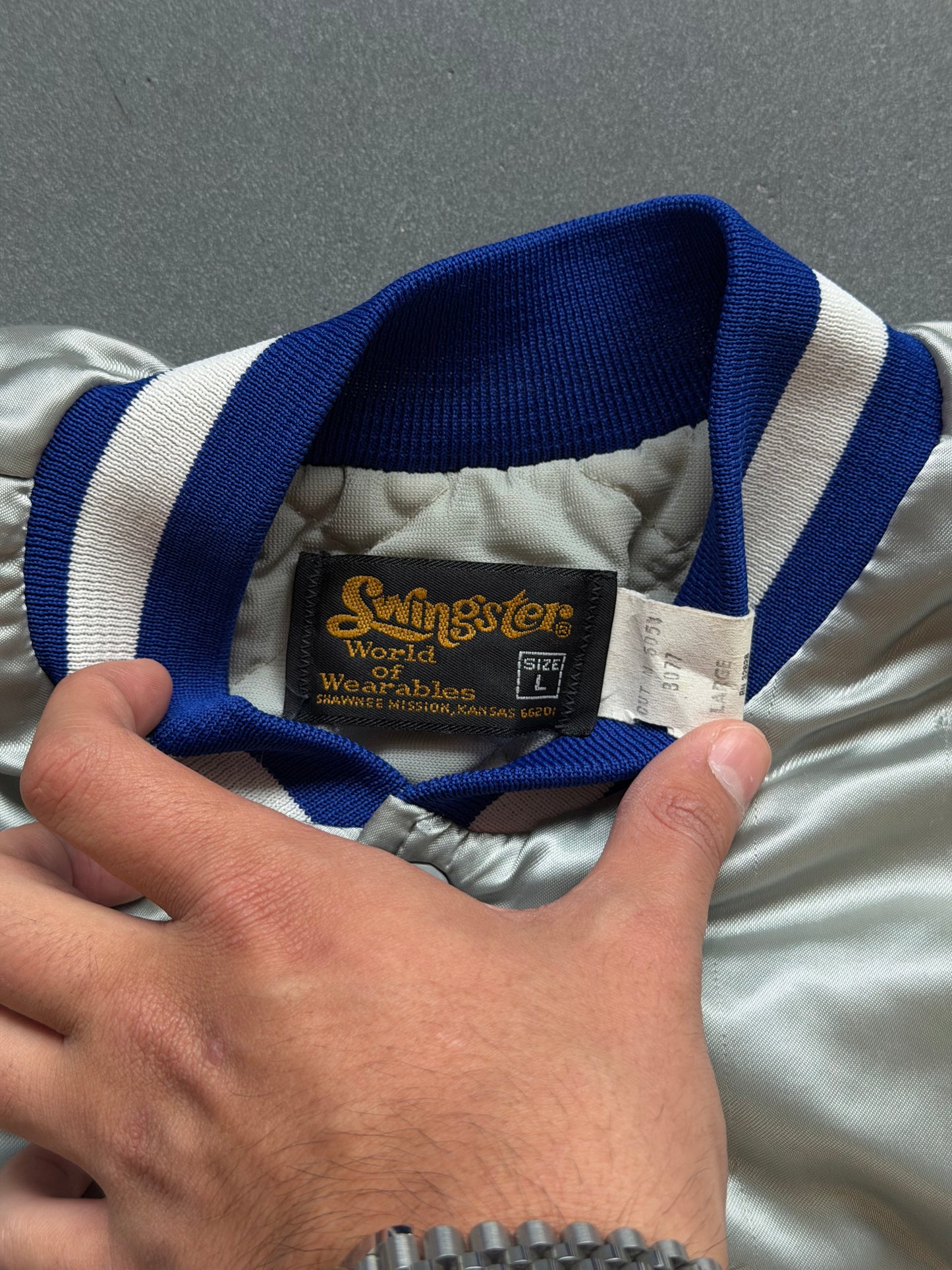 80'S CAMEL SATIN COACH JACKET (SWINGSTER TAG)