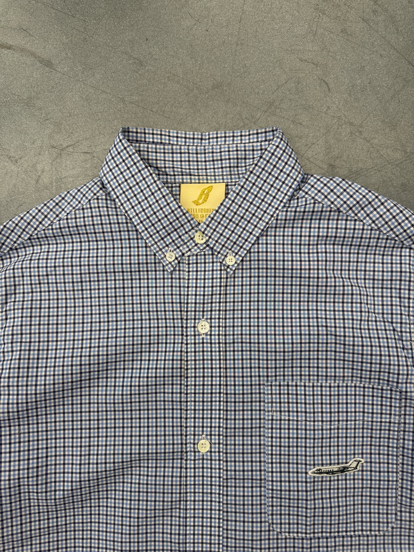 2011 BILLIONAIRE BOYS CLUB PLAID BUTTON-UP DRESS SHIRT