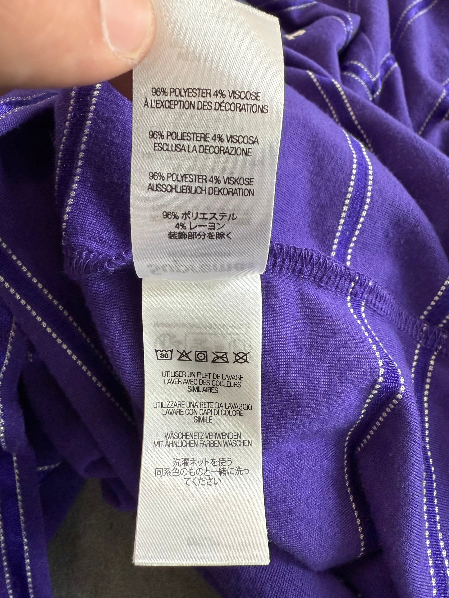 SS25 SUPREME UMBRO STRIPE SOCCER JERSEY TEE - PURPLE