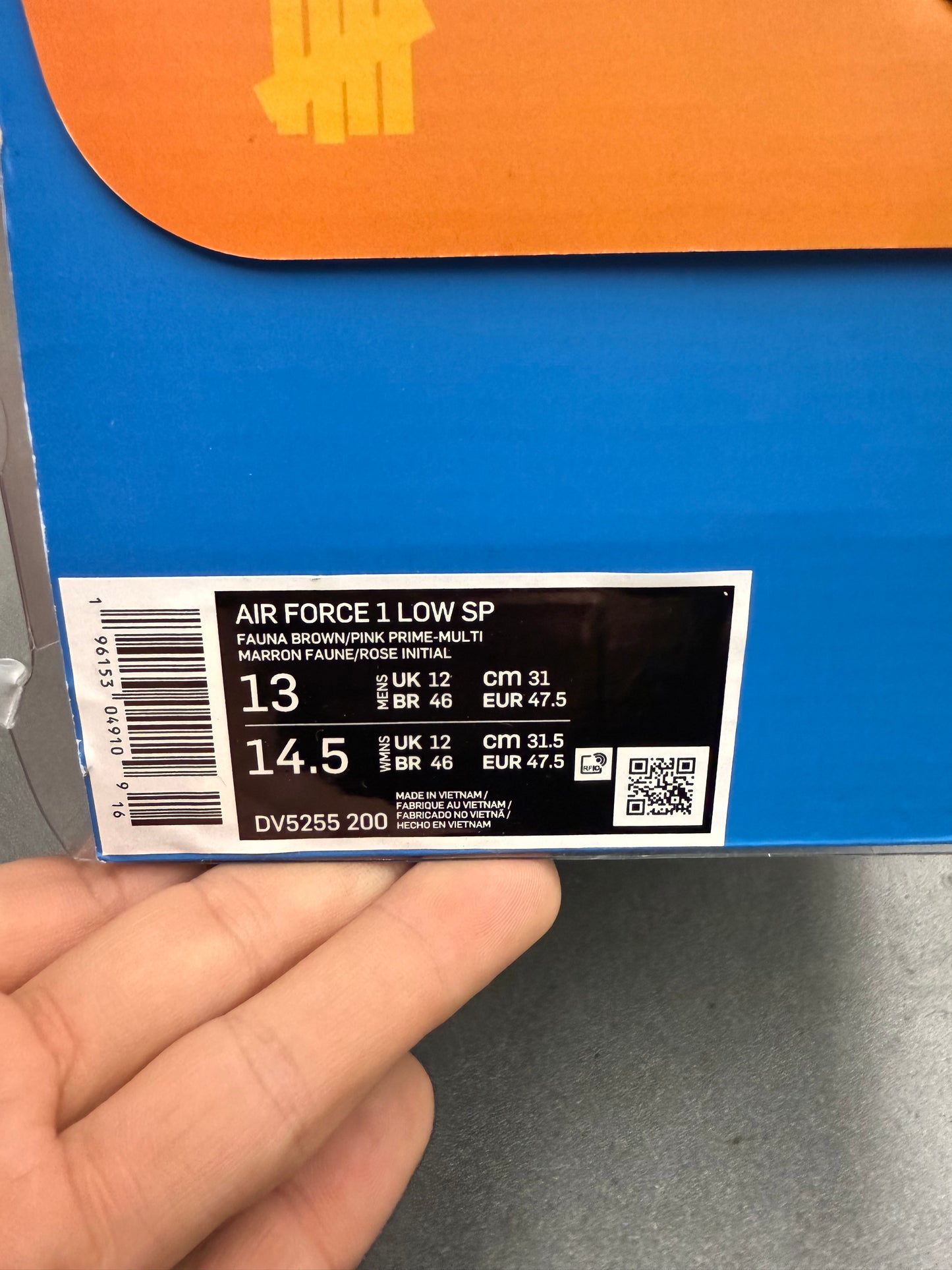 SIZE 13 NIKE AIR FORCE 1 LOW SP UNDEFEATED (BRAND NEW WITH BOX)