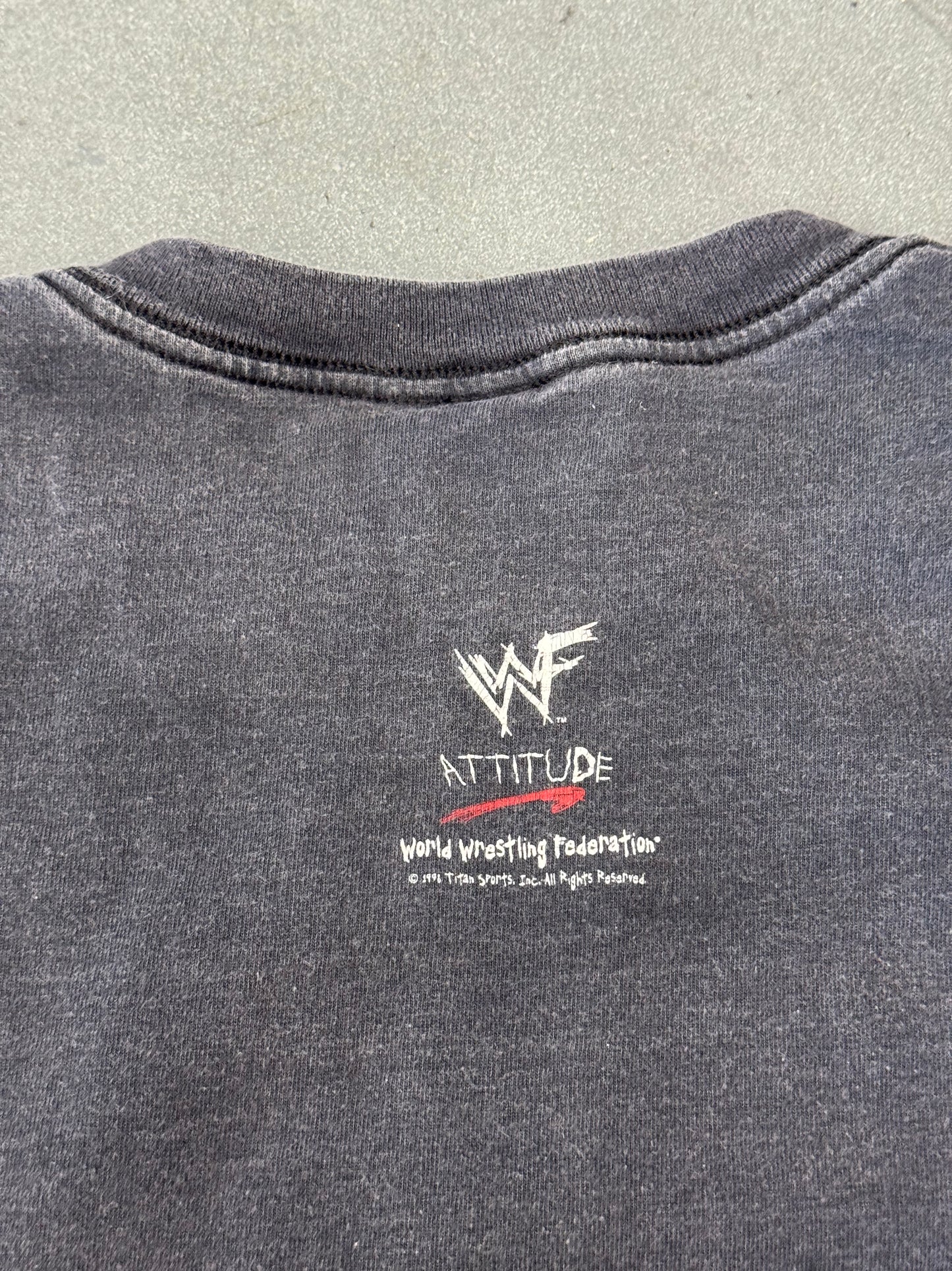 1998 WWF ATTITUDE PROPERTY OF STONE COLD XXL CUTOFF TEE (FADED TAG)