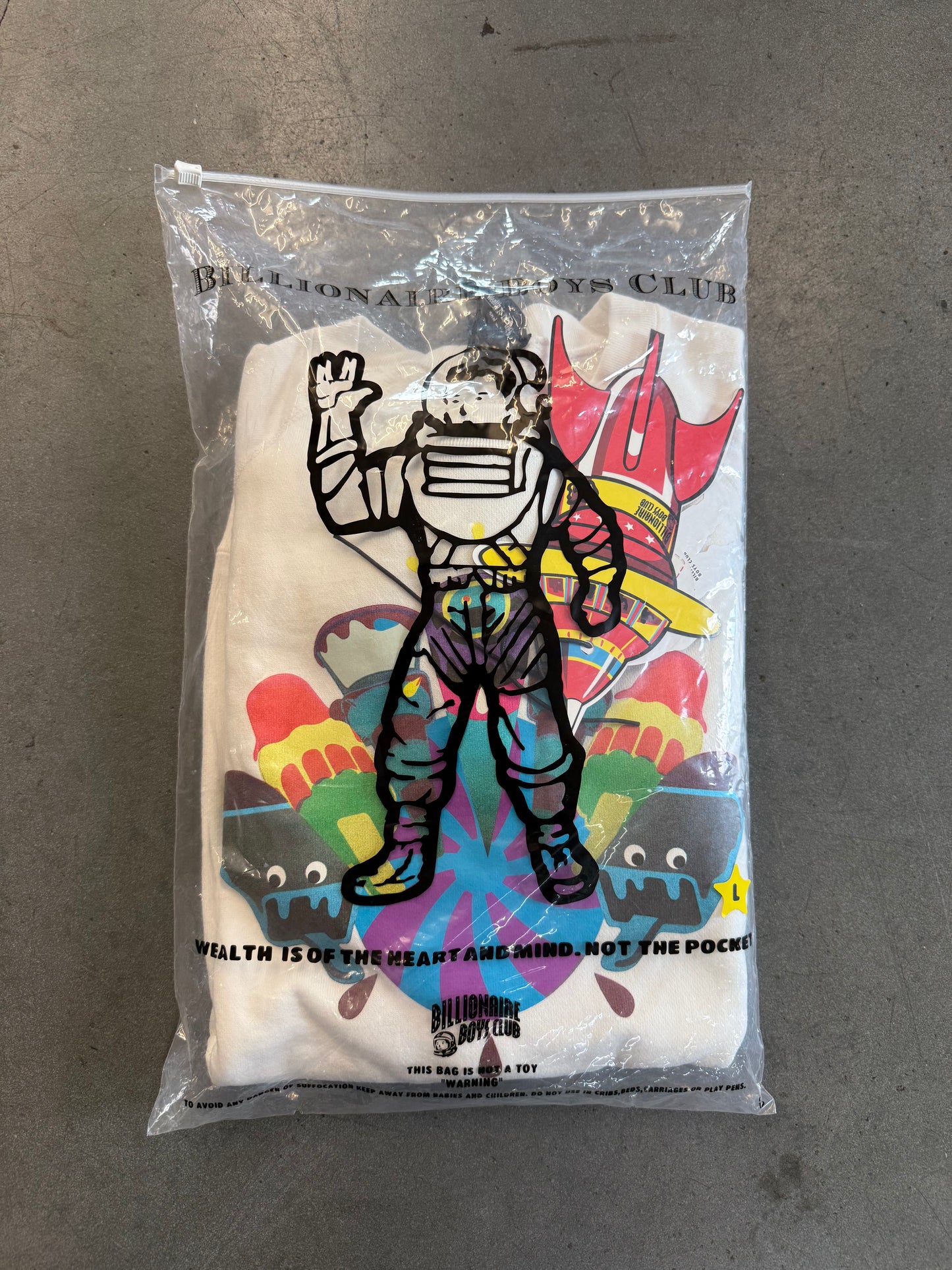 SEASON 4 BILLIONAIRE BOYS CLUB BBC ICE CREAM CREWNECK SWEATER - WHITE (L) (NEW WITH TAG & BAG)