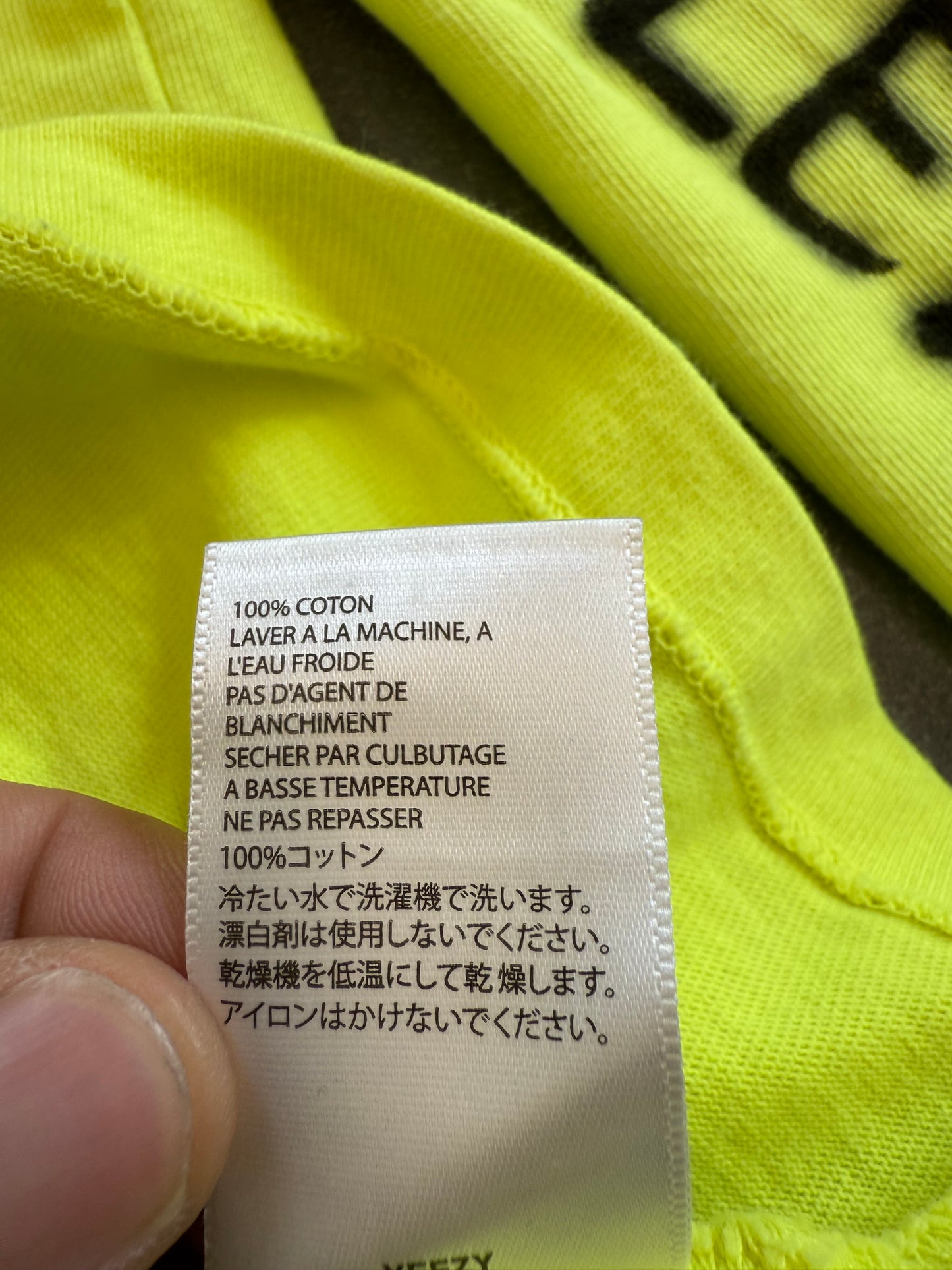 YEEZY WES LANG SKELETON L/S TEE - FROZEN YELLOW (XS)