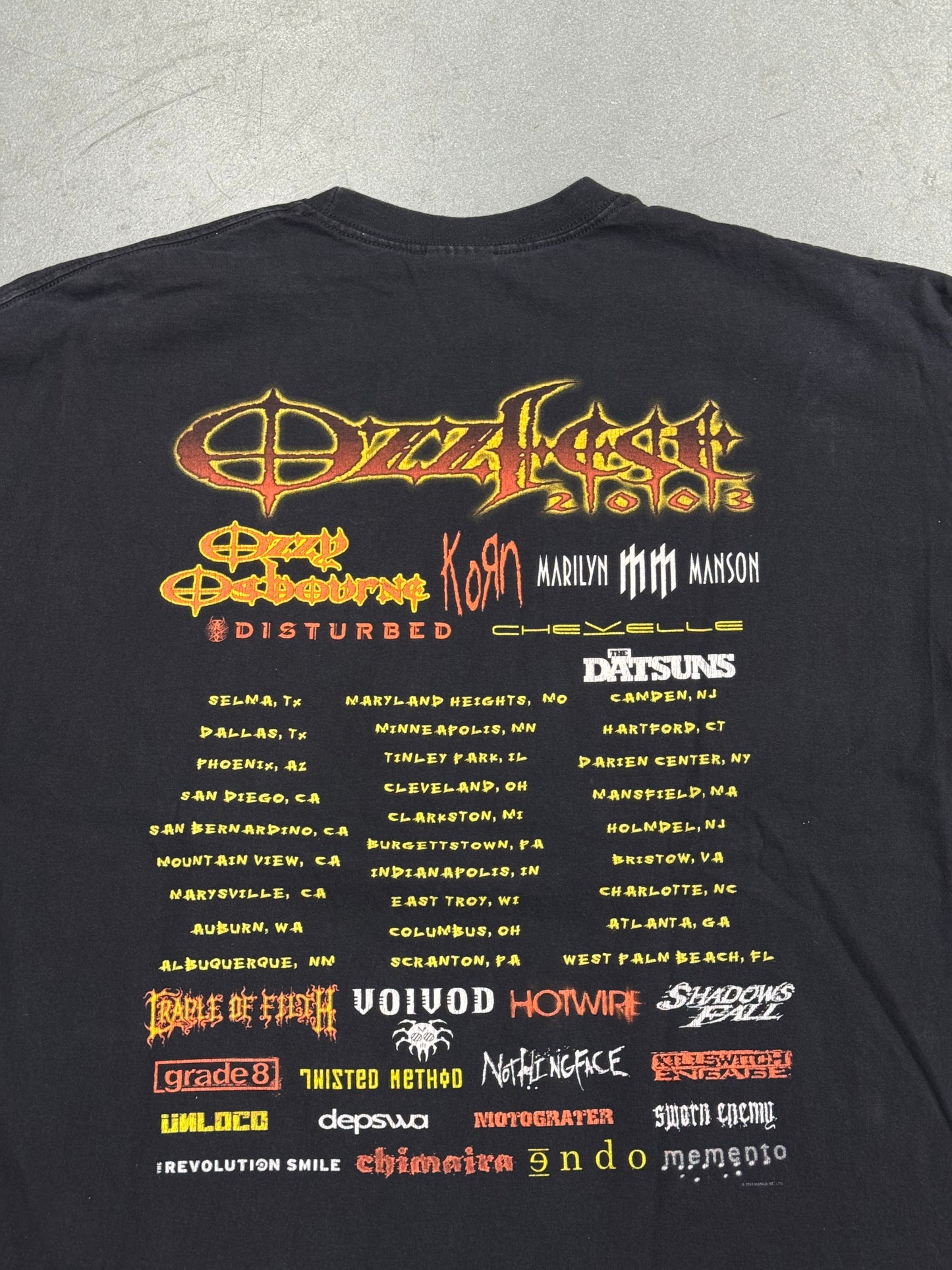 2003 OZZFEST DEVIL GUITAR TOUR TEE (AAA TAG)