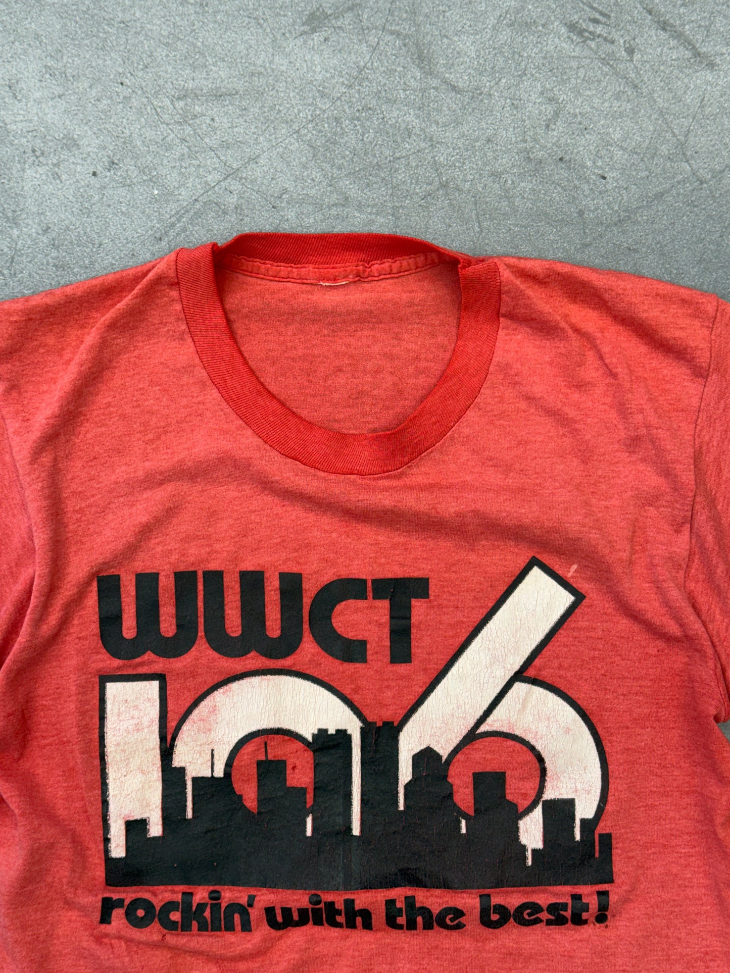 1980S WWCT 106 ROCKIN' WITH THE BEST RADIO STATION PROMO TEE (CUT TAG)
