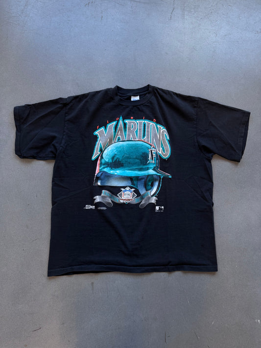 1992 SALEM FLORIDA MARLINS HELMET TEE (SALEM TAG)