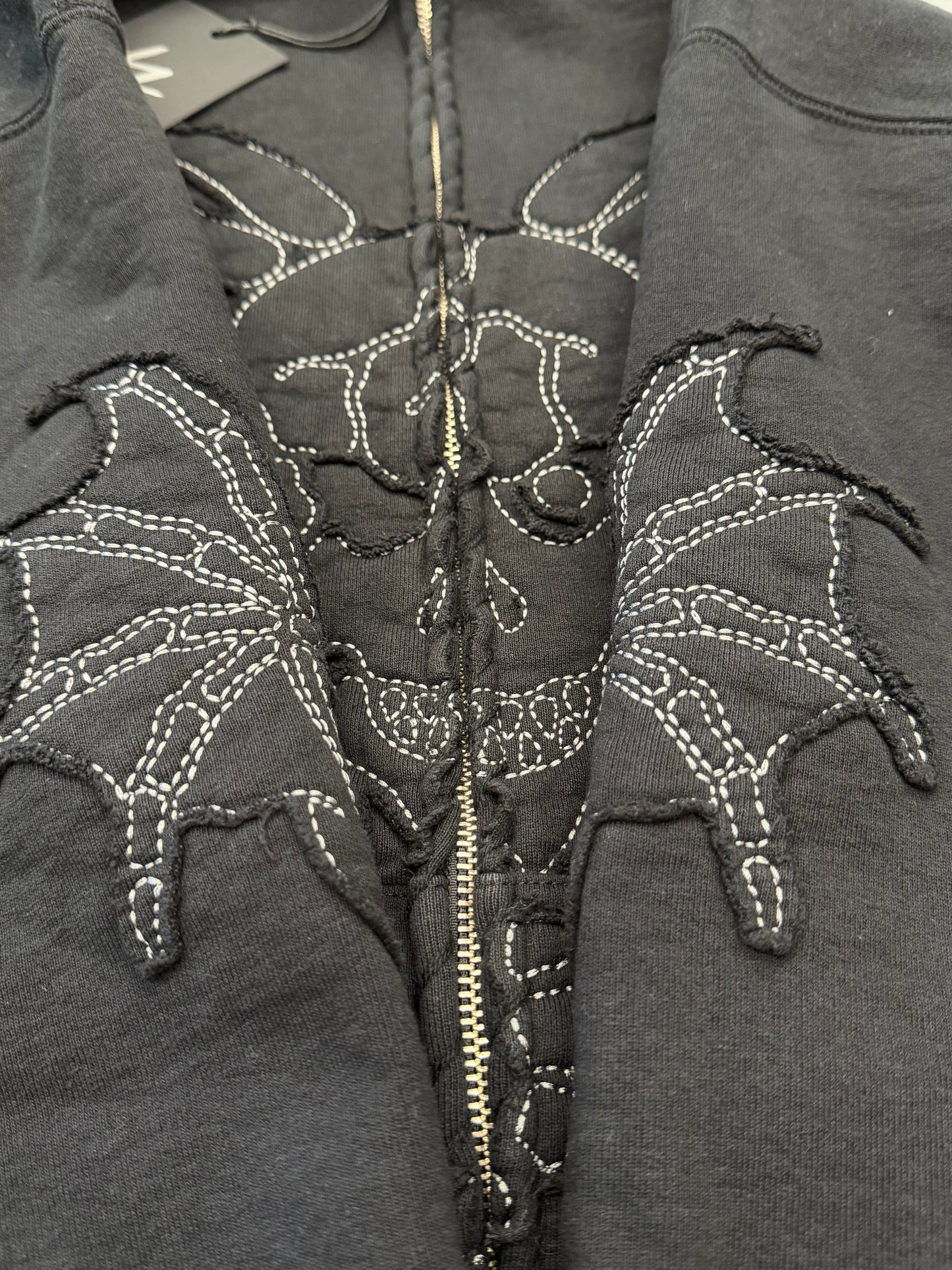 FW25 SUPREME X Y'S BY YOHJI YAMAMOTO ZIP UP HOODED SWEATSHIRT - BLACK (L)