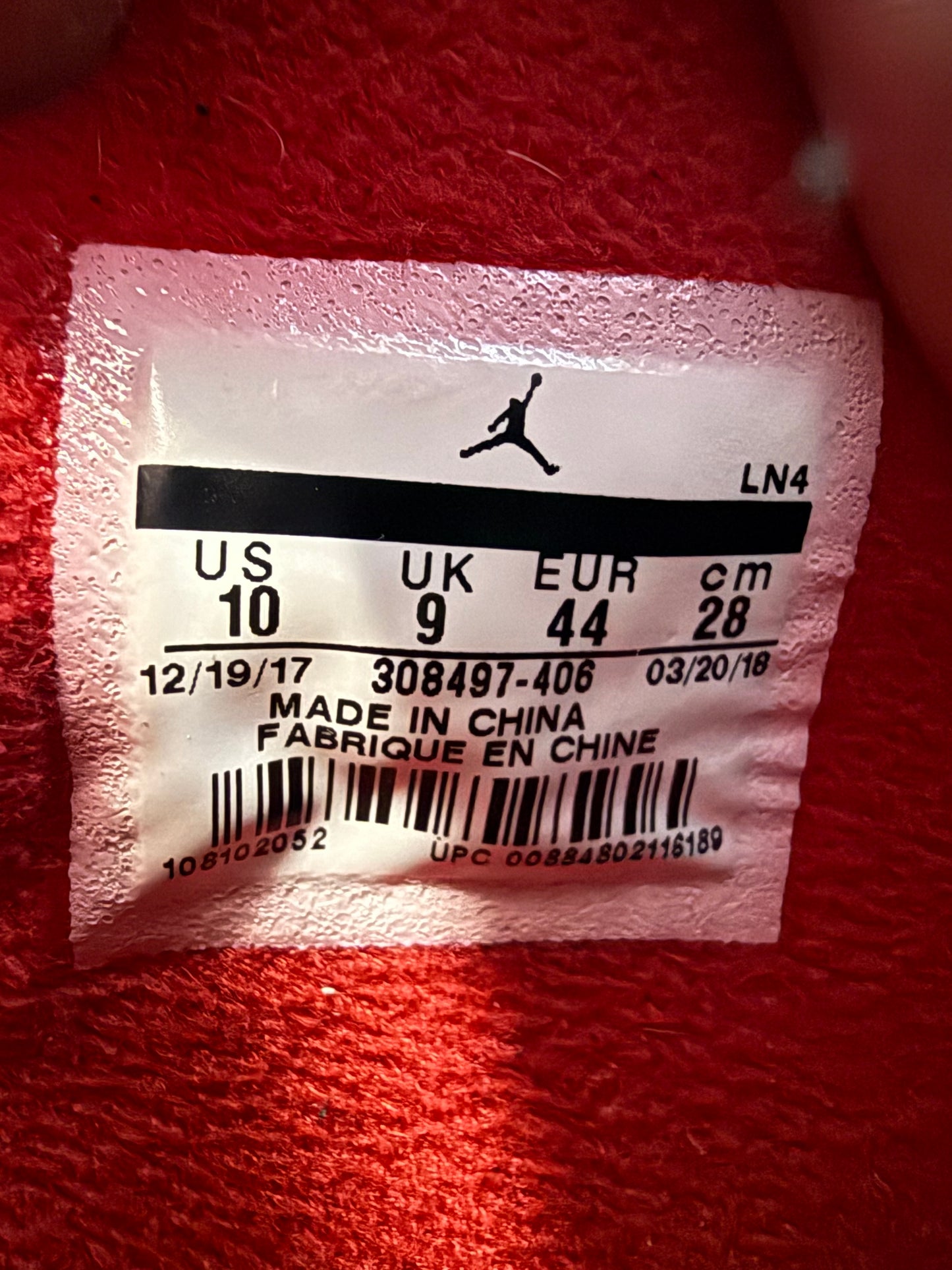 SIZE 10 JORDAN 4 RETRO TRAVIS SCOTT CACTUS JACK (PRE-OWNED WITH BOX)