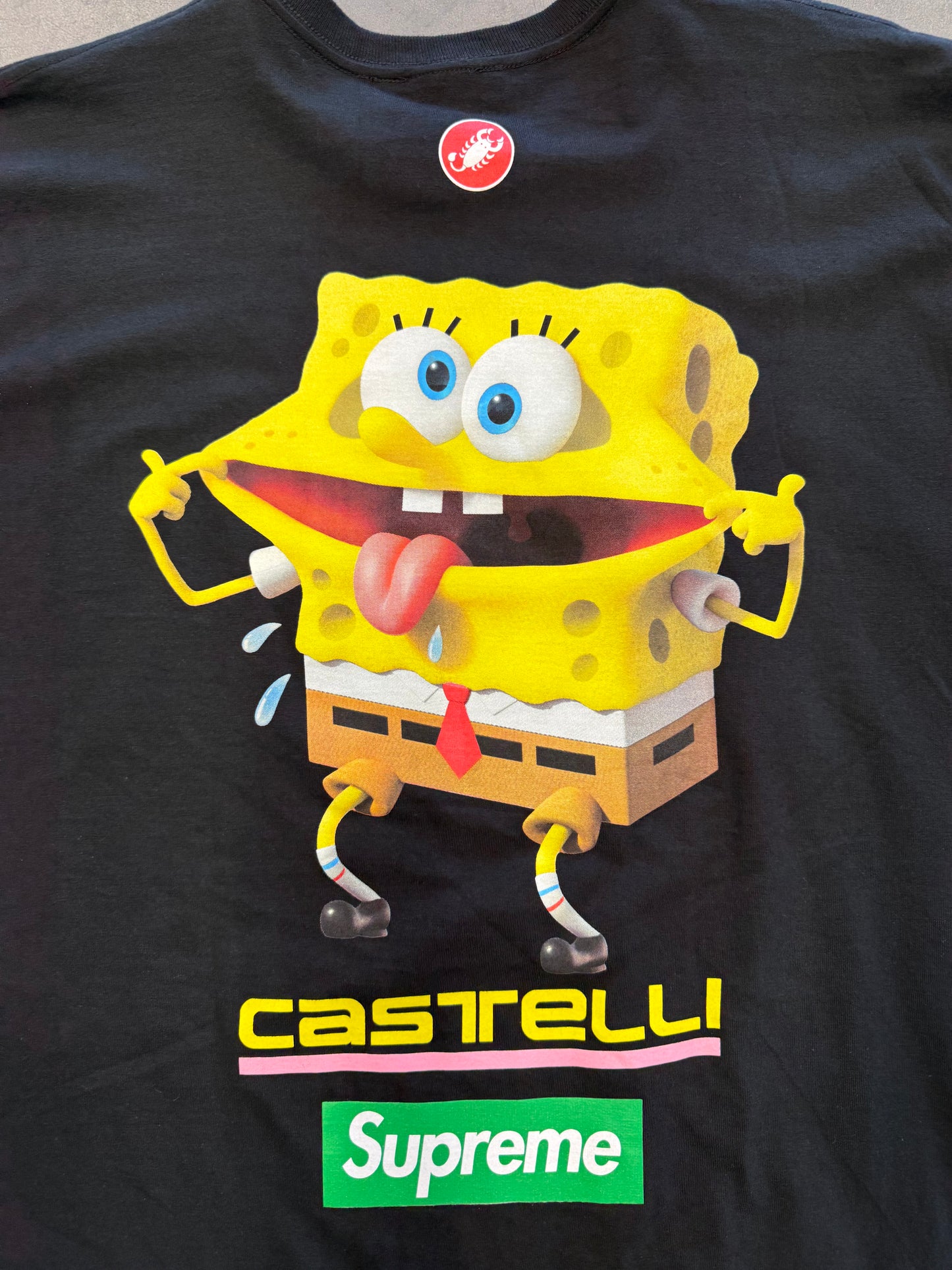 SS25 SUPREME SPONGEBOB CASTELLI RACING LONG SLEEVE TEE BLACK - XL