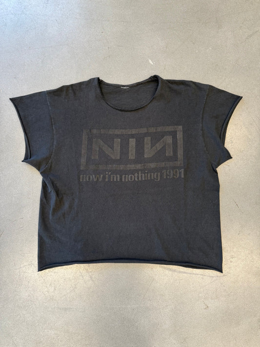 1991 NINE INCH NAILS "NOW I'M NOTHING" CUT SLEEVES TEE (PULLED TAG)