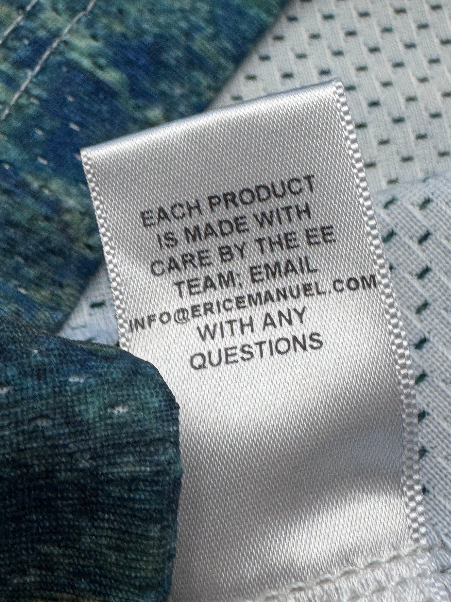 SS20 ERIC EMANUEL EE BASIC RUG SHORT GREEN/BLUE