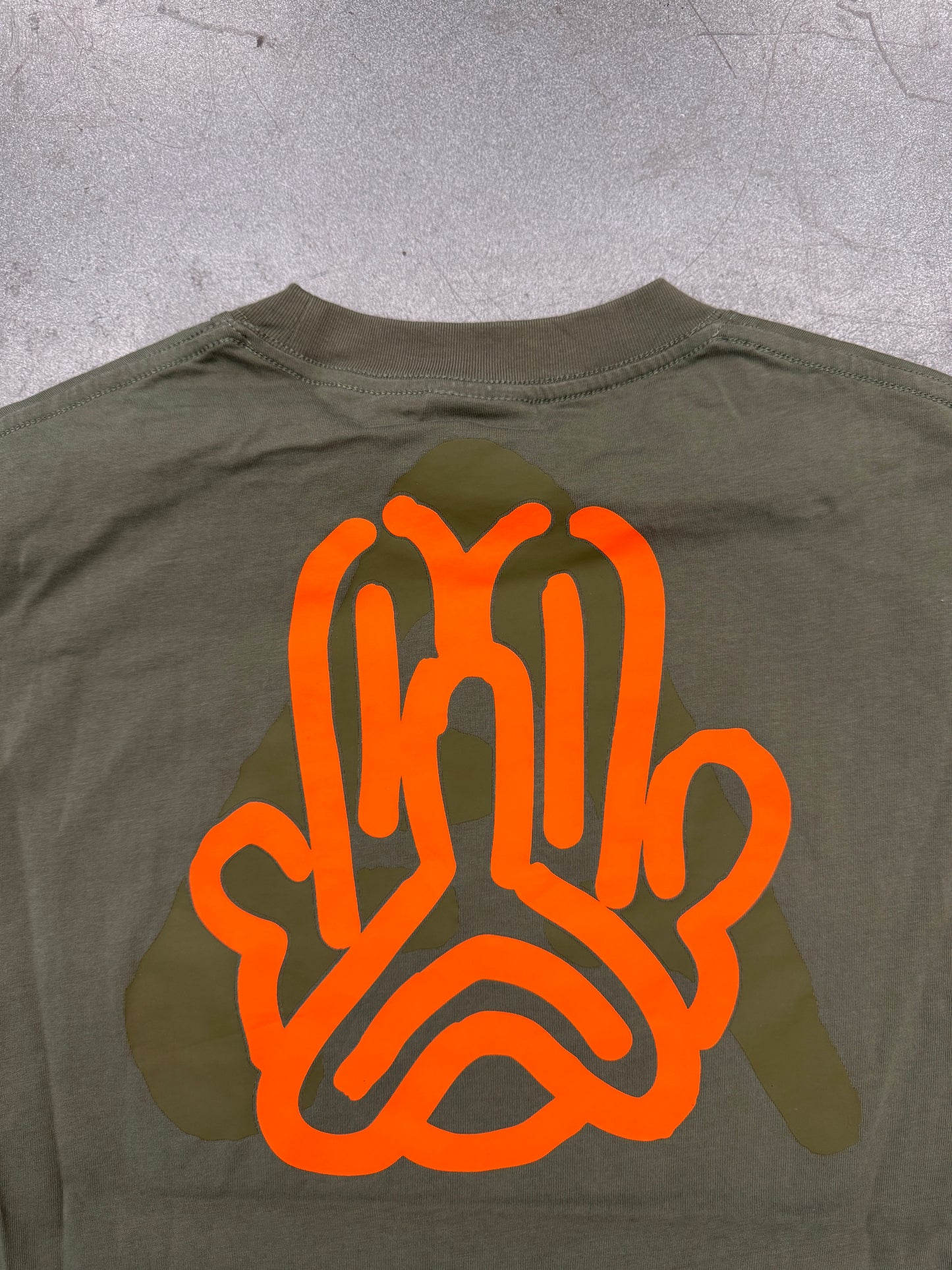 SLAWN LOGO LOCK TEE - OLIVE