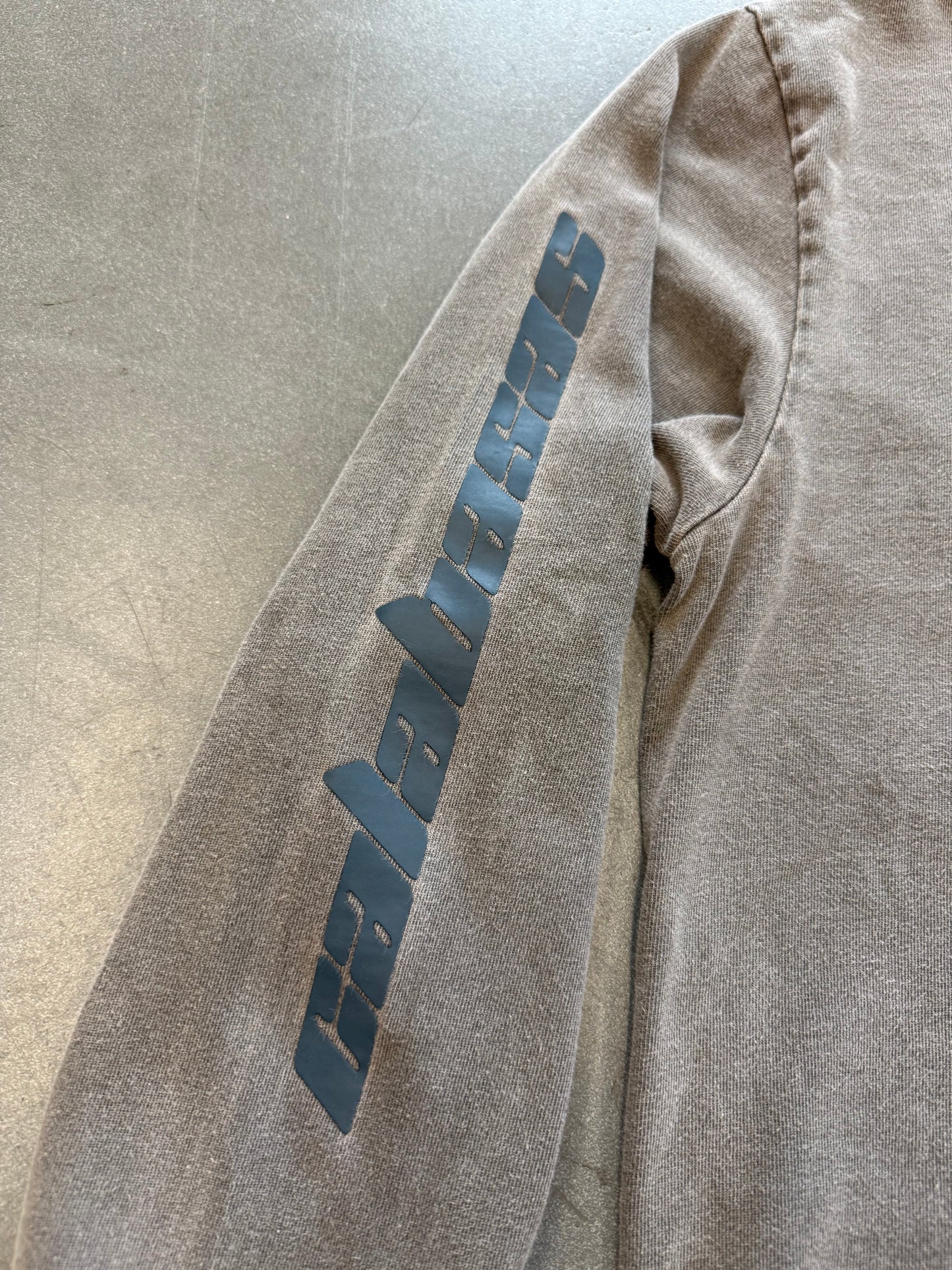 YEEZY SEASON 6 CALABASAS LONG SLEEVE TEE - CORE INDIGO (XL) (CROPPED)