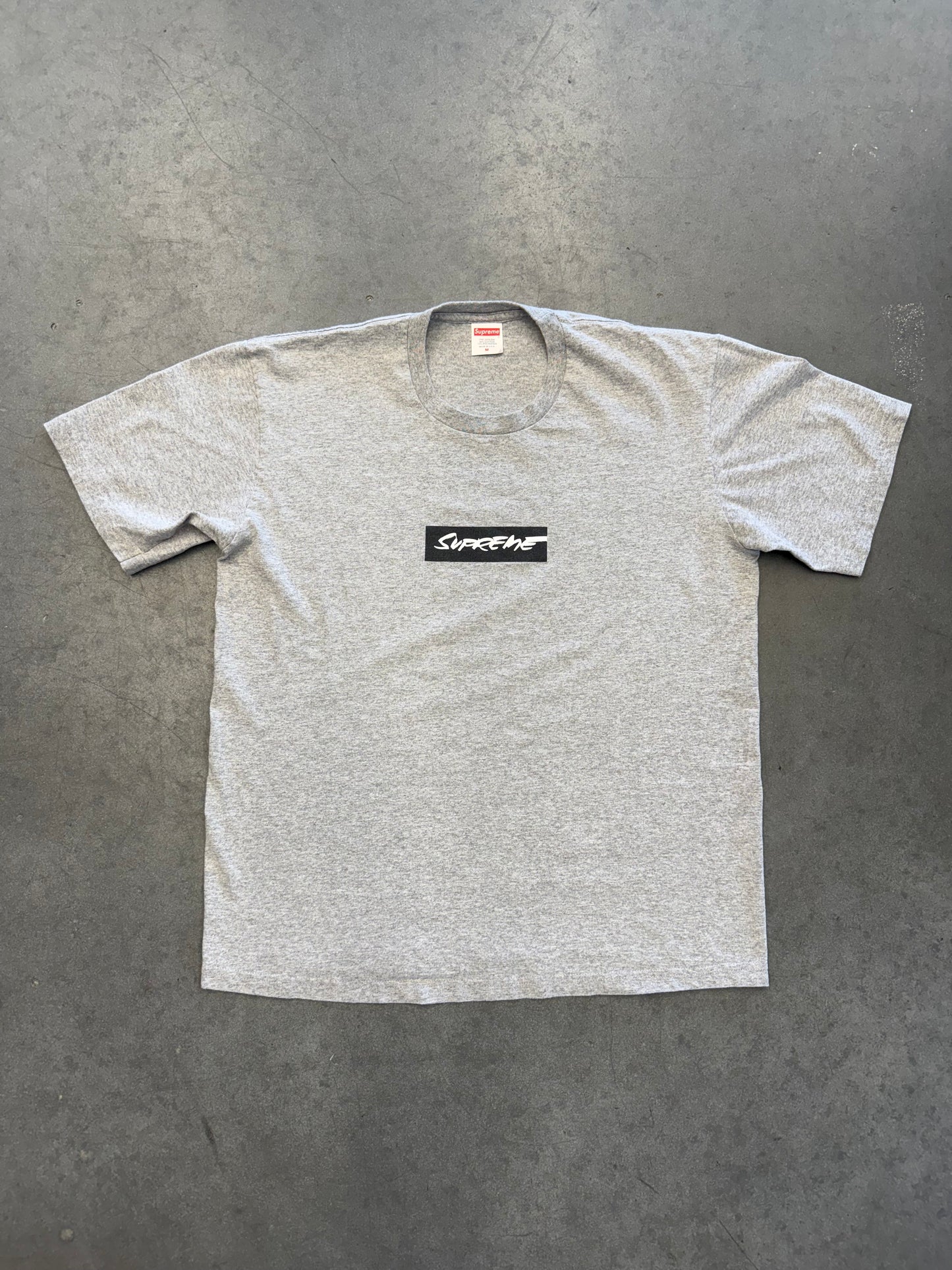 SS24 SUPREME FUTURA BOX LOGO TEE GREY MEDIUM USED