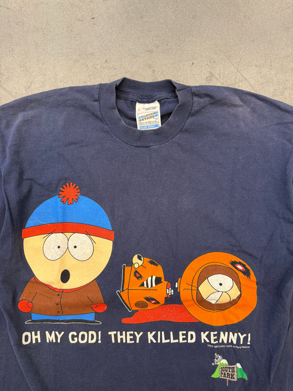 1998 SOUTH PARK OH MY GOD! THEY KILLED KENNY! TEE (SCREEN STARS TAG)