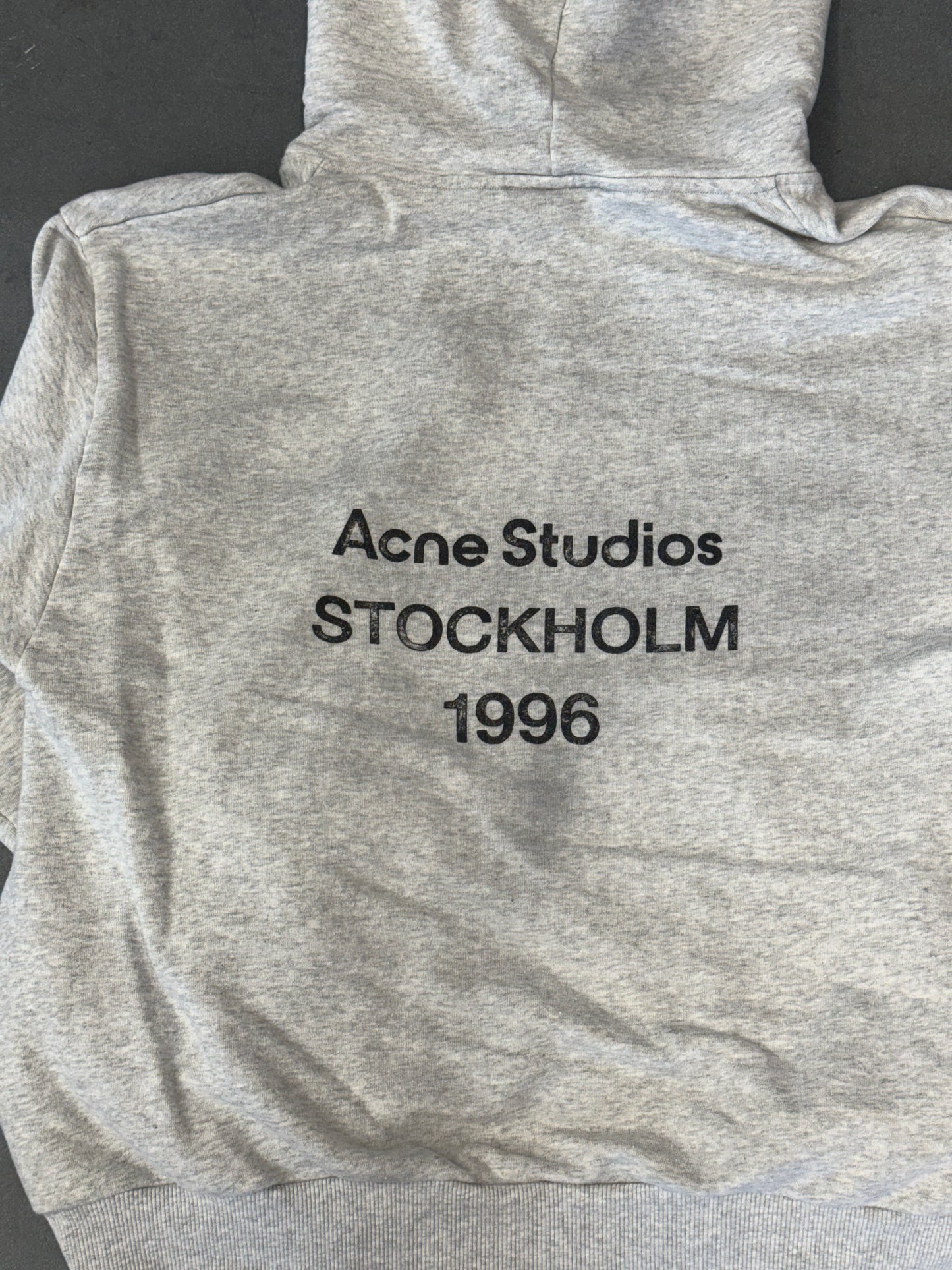ACNE STUDIOS STOKHOLM 1996 HEAVY PULLOVER HOODIE - GREY