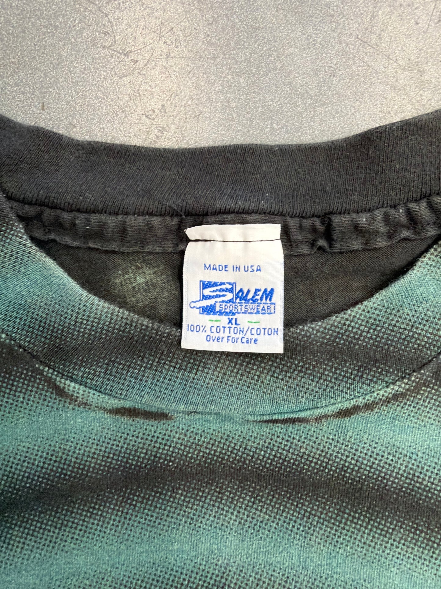 1993 MIAMI DOLPHINS SHADOW AOP TEE (SALEM SPORTSWEAR TAG)