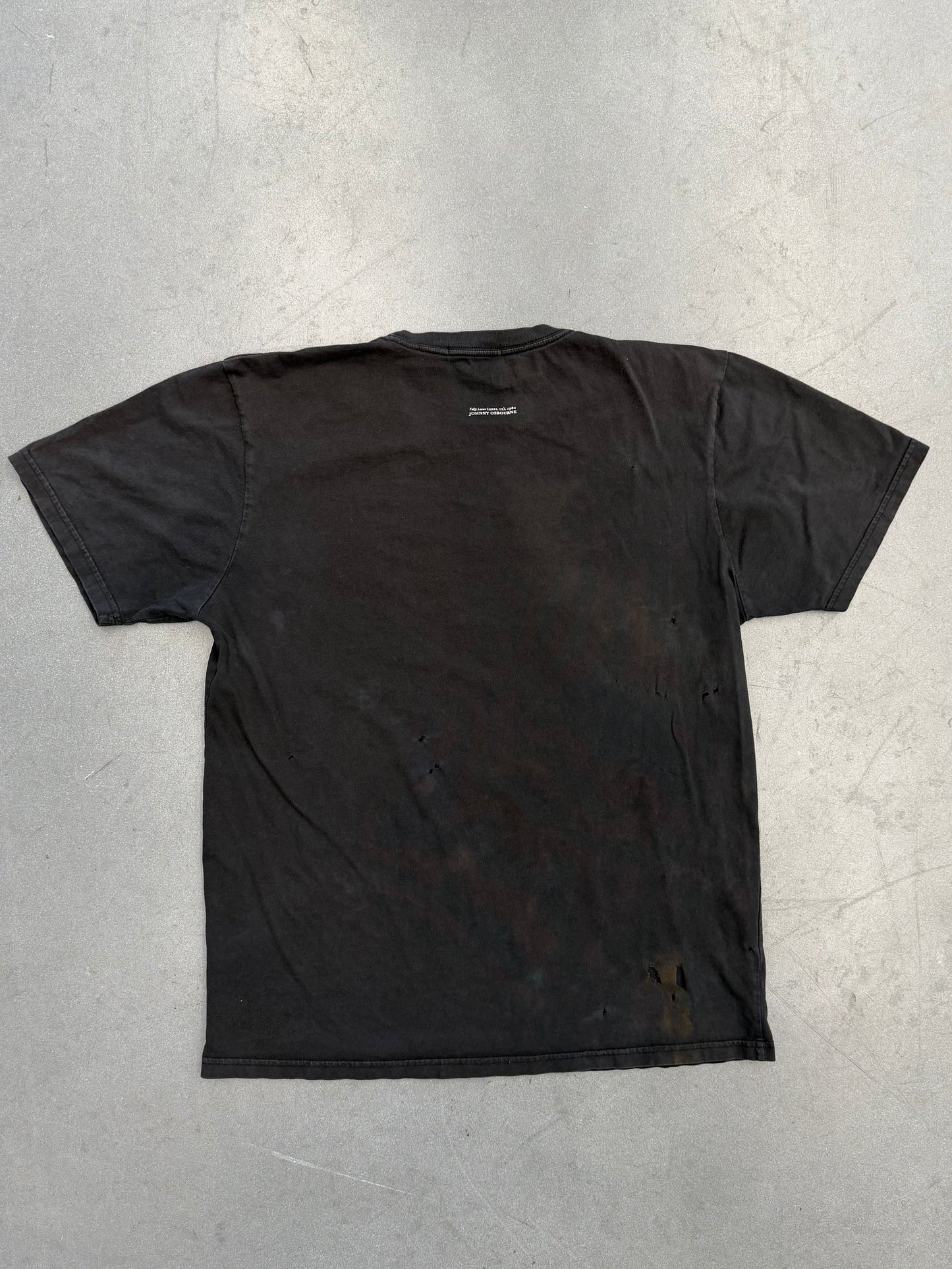VINTAGE STUSSY JOHNNY OSBOURNE FALLY LOVER DISTRESSED TEE