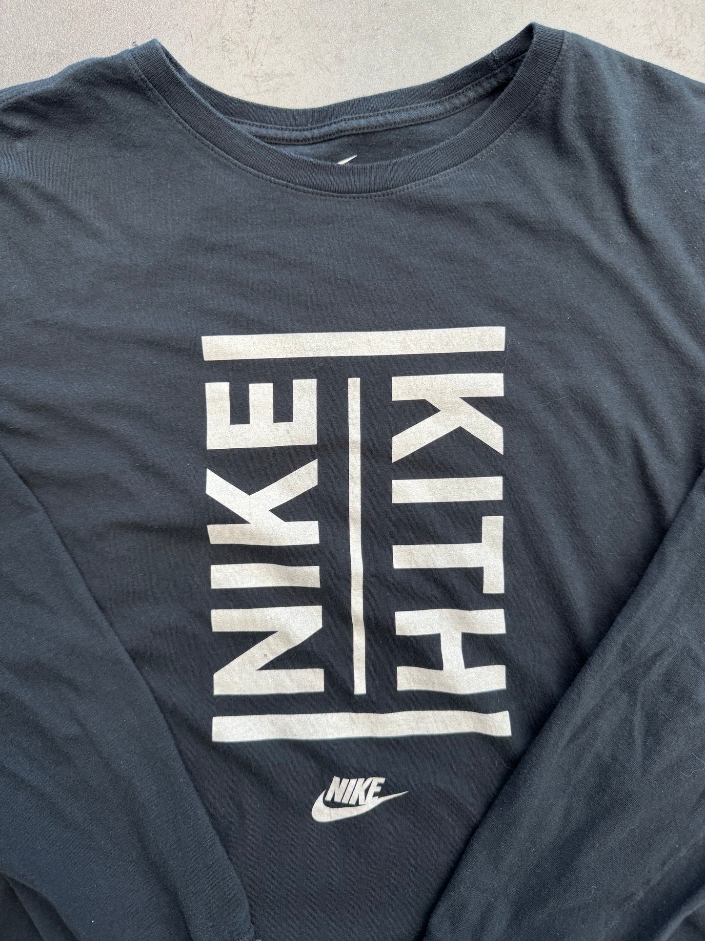 KITH NIKE AIR FORCE 1 LS TEE - BLACK (L)